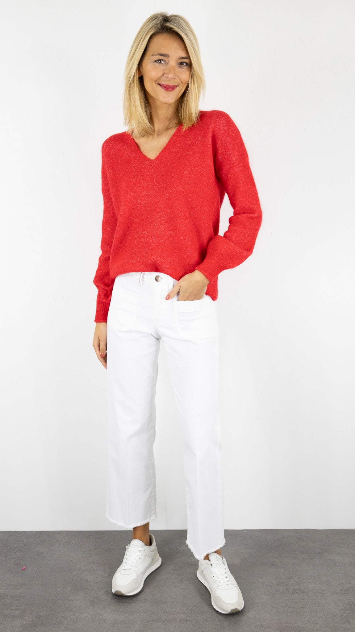 PULL V DROIT EN KID MOHAIR DES PETITS HAUTS DONALD#COLOR_TOMATE