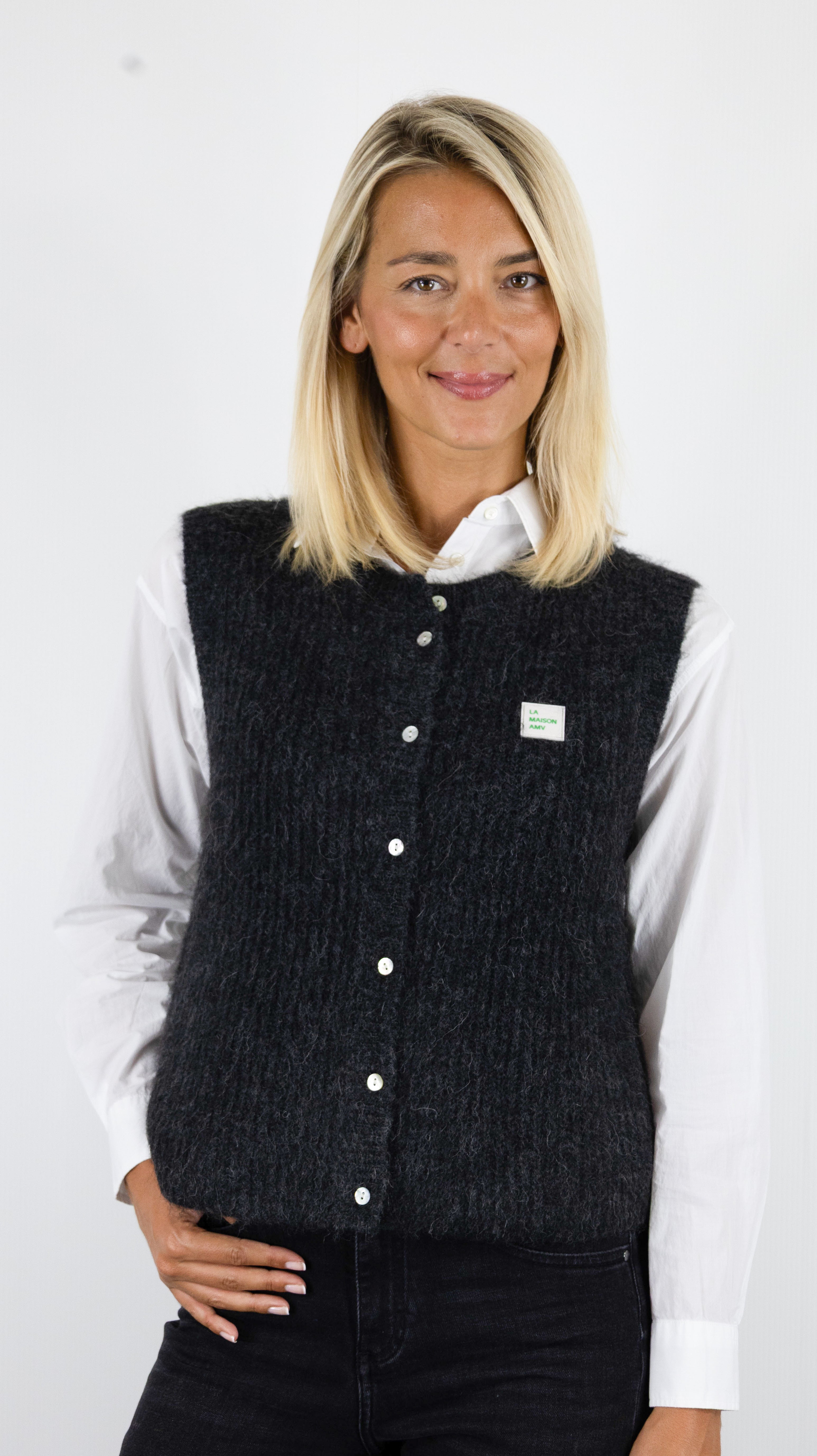 GILET COL ROND SANS MANCHES EAST19M AMERICAN VINTAGE EAST#COLOR_ANTRACITE CHINE