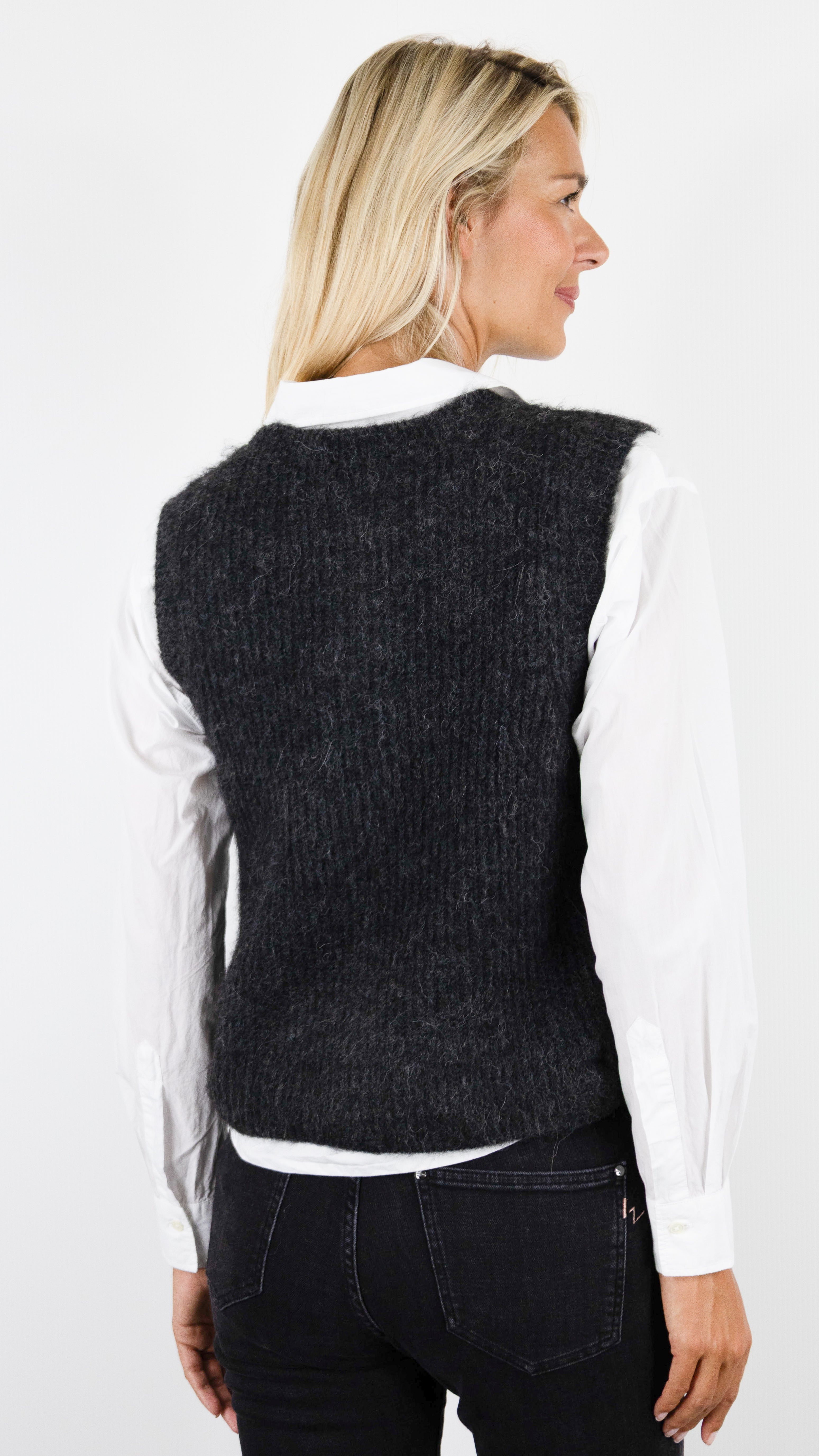 GILET COL ROND SANS MANCHES EAST19M AMERICAN VINTAGE EAST#COLOR_ANTRACITE CHINE
