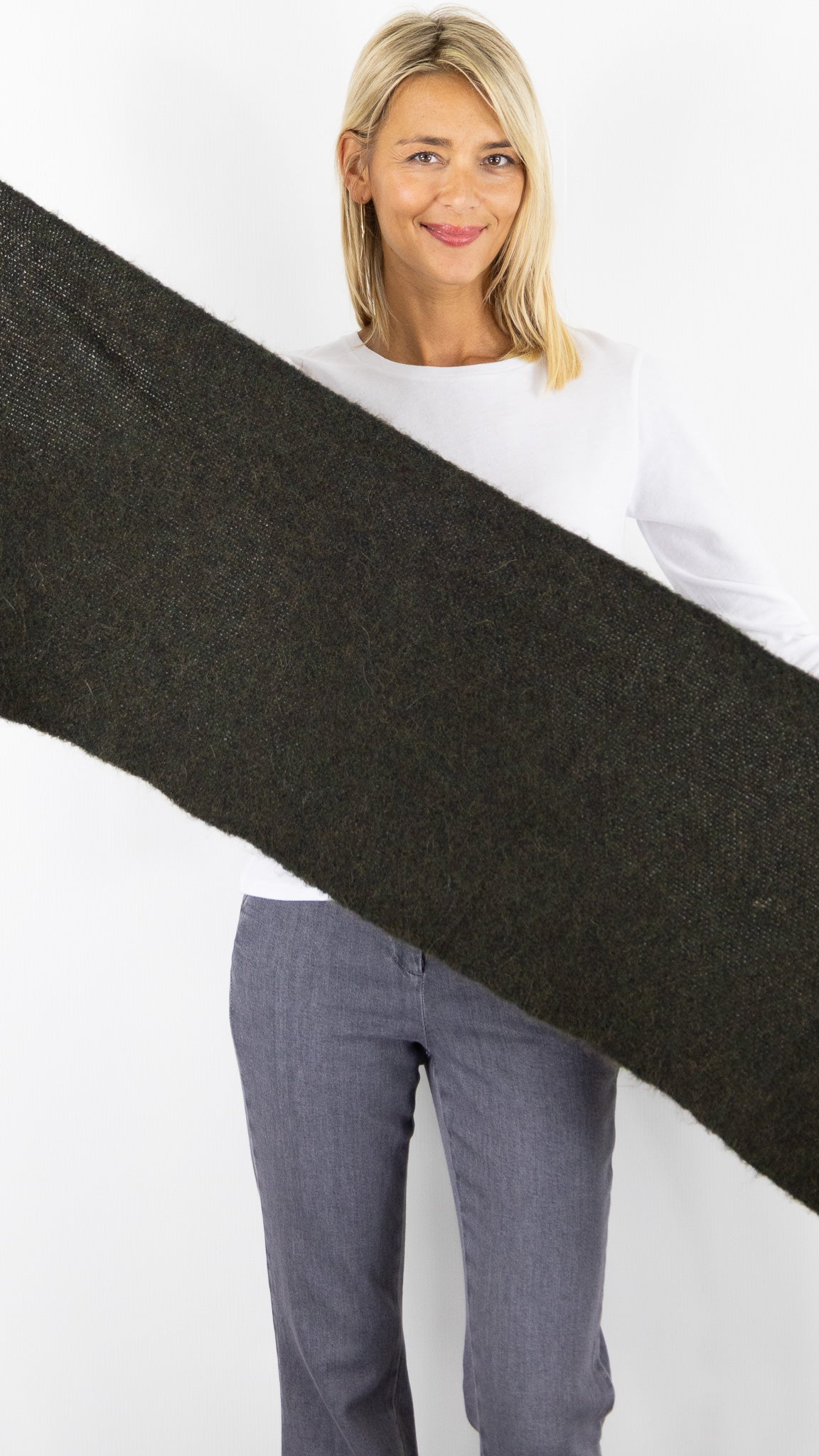 ECHARPE EN ALPAGA AMERICAN VINTAGE EAST#COLOR_EPICEA