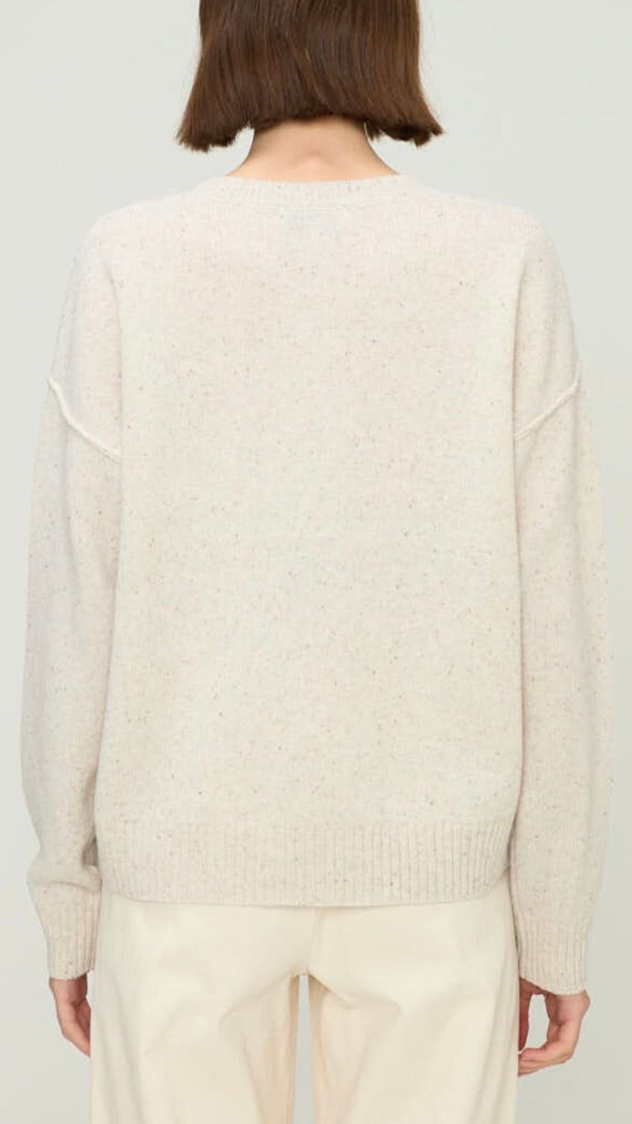 PULL EN LAINE DESSIN COEUR ECRU FEMME JEFF EDEN