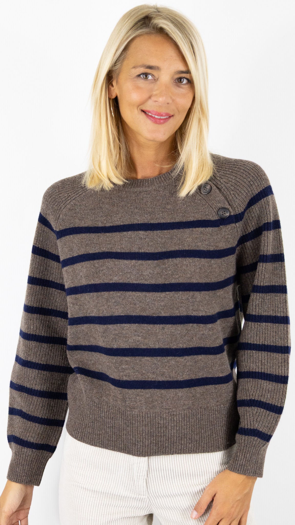 PULL MARINIERE CHOCO MARINE EN LAINE MERINOS POUR FEMME  GERARD DAREL EDITH