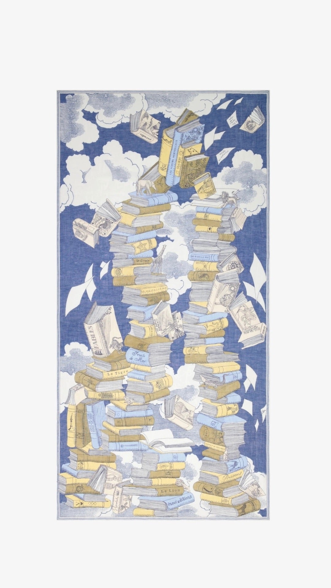 ECHARPE EN LAINE IMPRIMÉÉ INOUI EDITION EDITION#COLOR_NAVY/MARINE