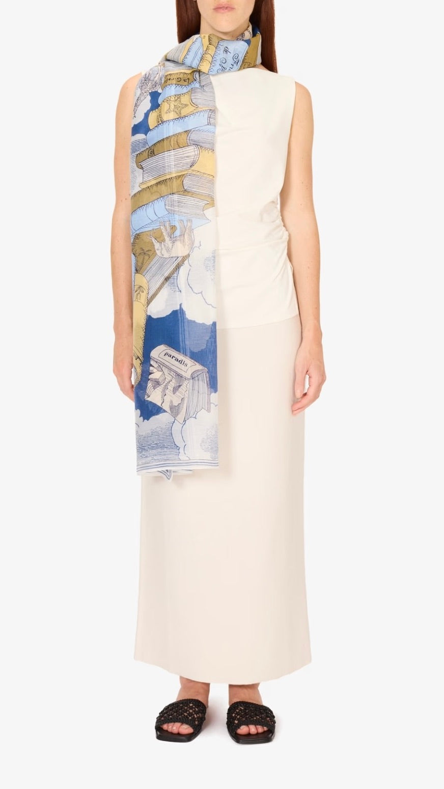 ECHARPE EN LAINE IMPRIMÉÉ INOUI EDITION EDITION#COLOR_NAVY/MARINE