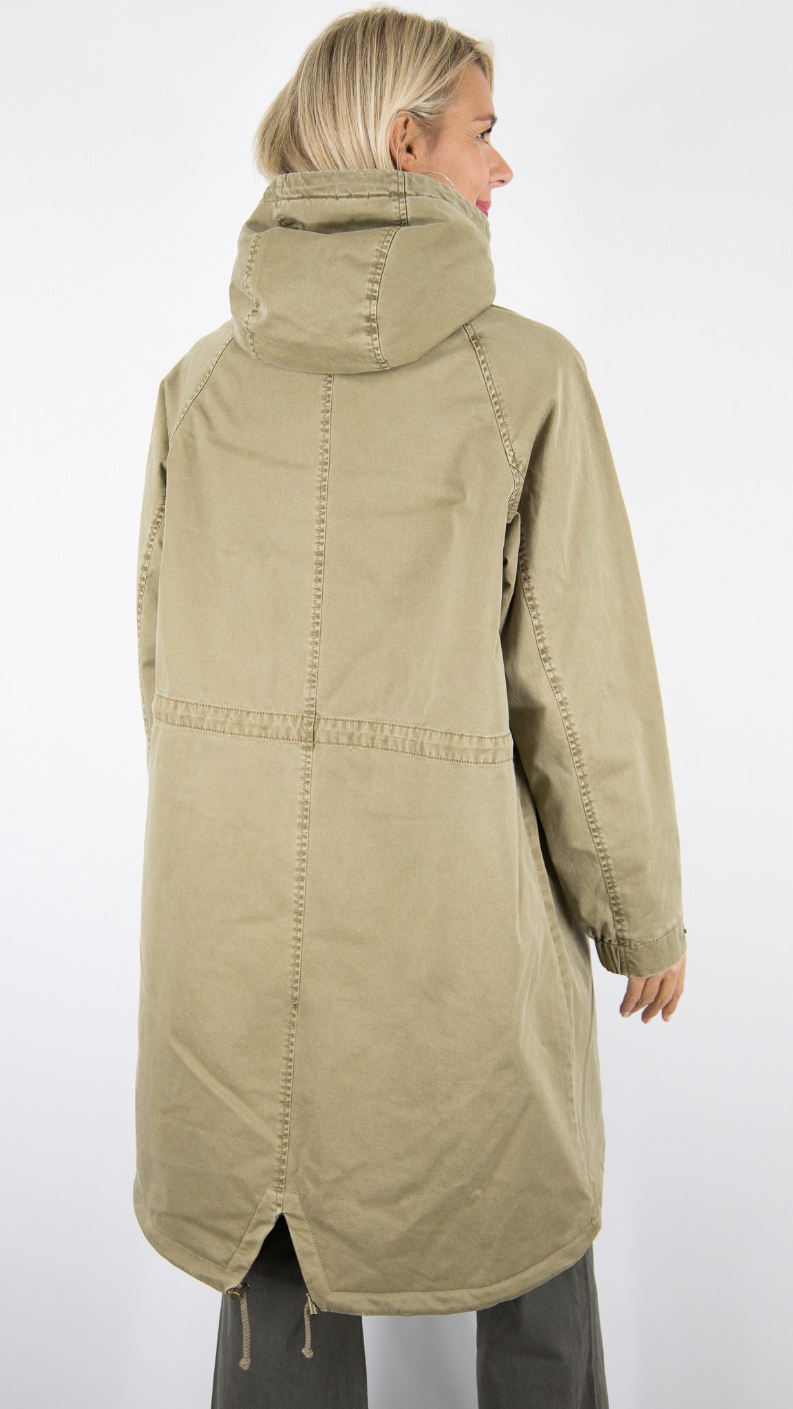 PARKA EVASEE EN COTON AVEC CAPUCHE FOURRURE MOUTON POUR FEMME BLONDE N°8 EMMA T