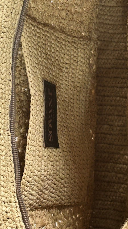 SAC PORTE EPAULE EN RAPHIA ET ANSES EN CUIR#COLOR_THE