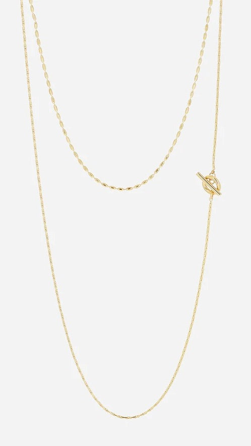 COLLIER double EN ACIER CHIRURGICAL OR  ZAG ERIKA SNX25769 