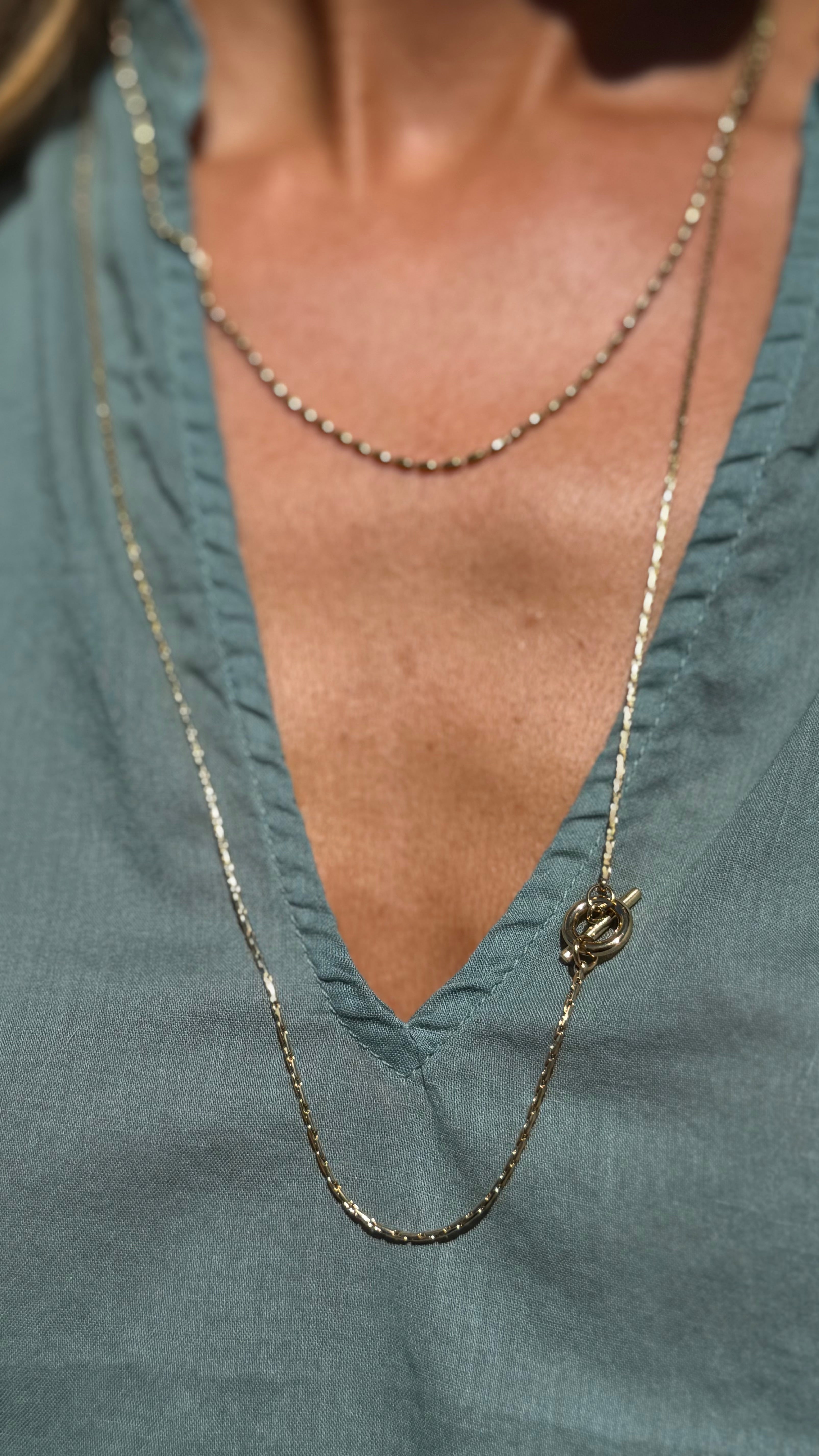 COLLIER double EN ACIER CHIRURGICAL OR  ZAG ERIKA SNX25769 