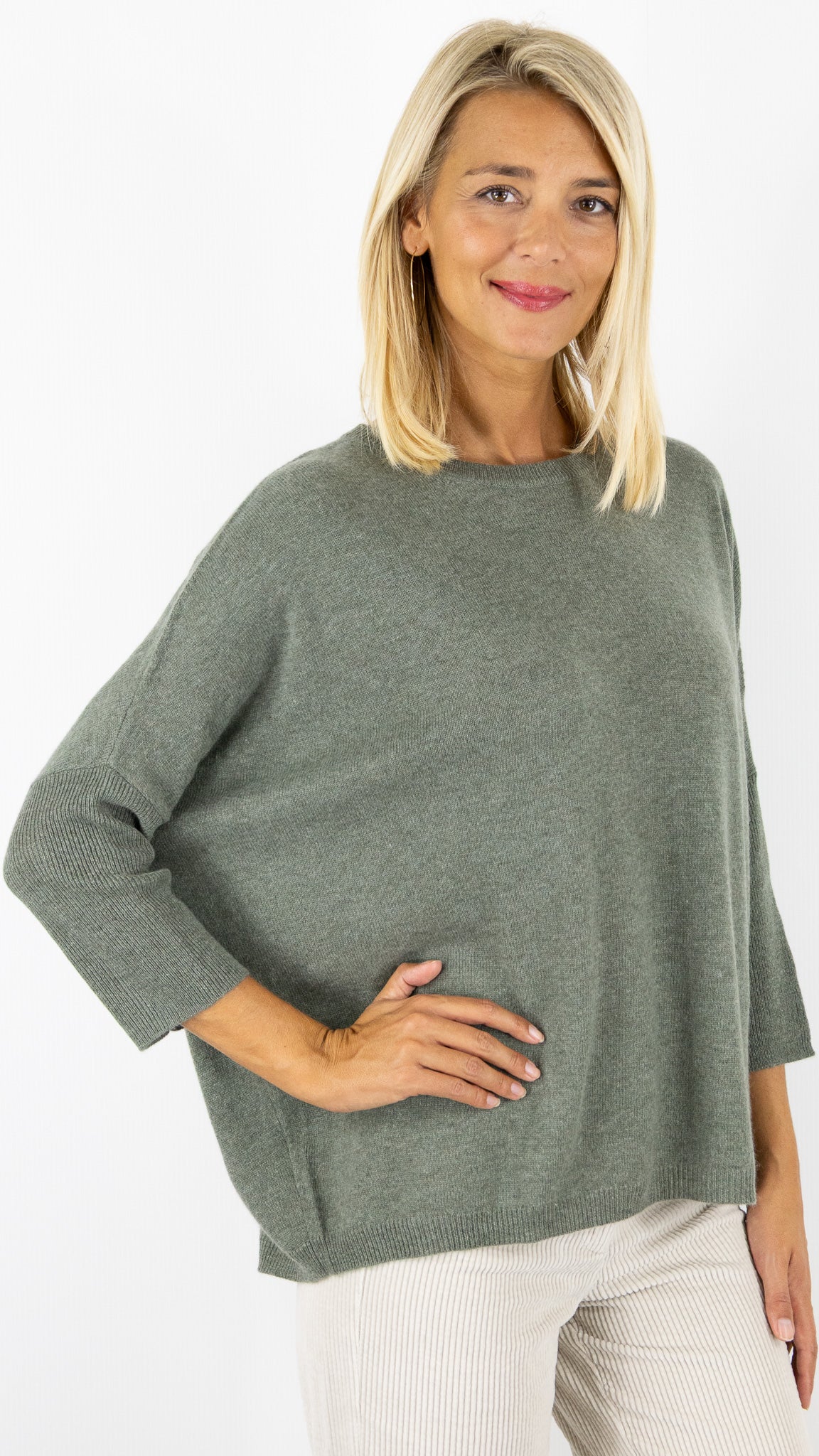 PULL AMPLE EN CACHEMIRE KAKI GERARD DAREL ERLINE