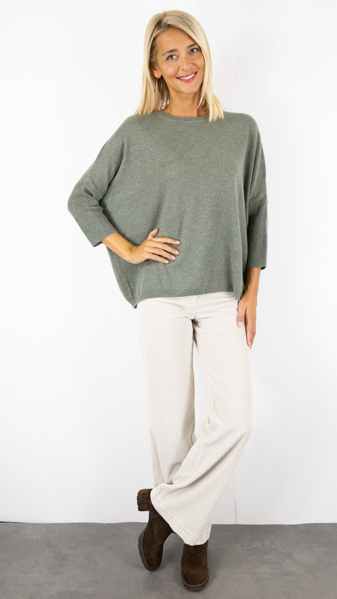 PULL AMPLE EN CACHEMIRE KAKI GERARD DAREL ERLINE