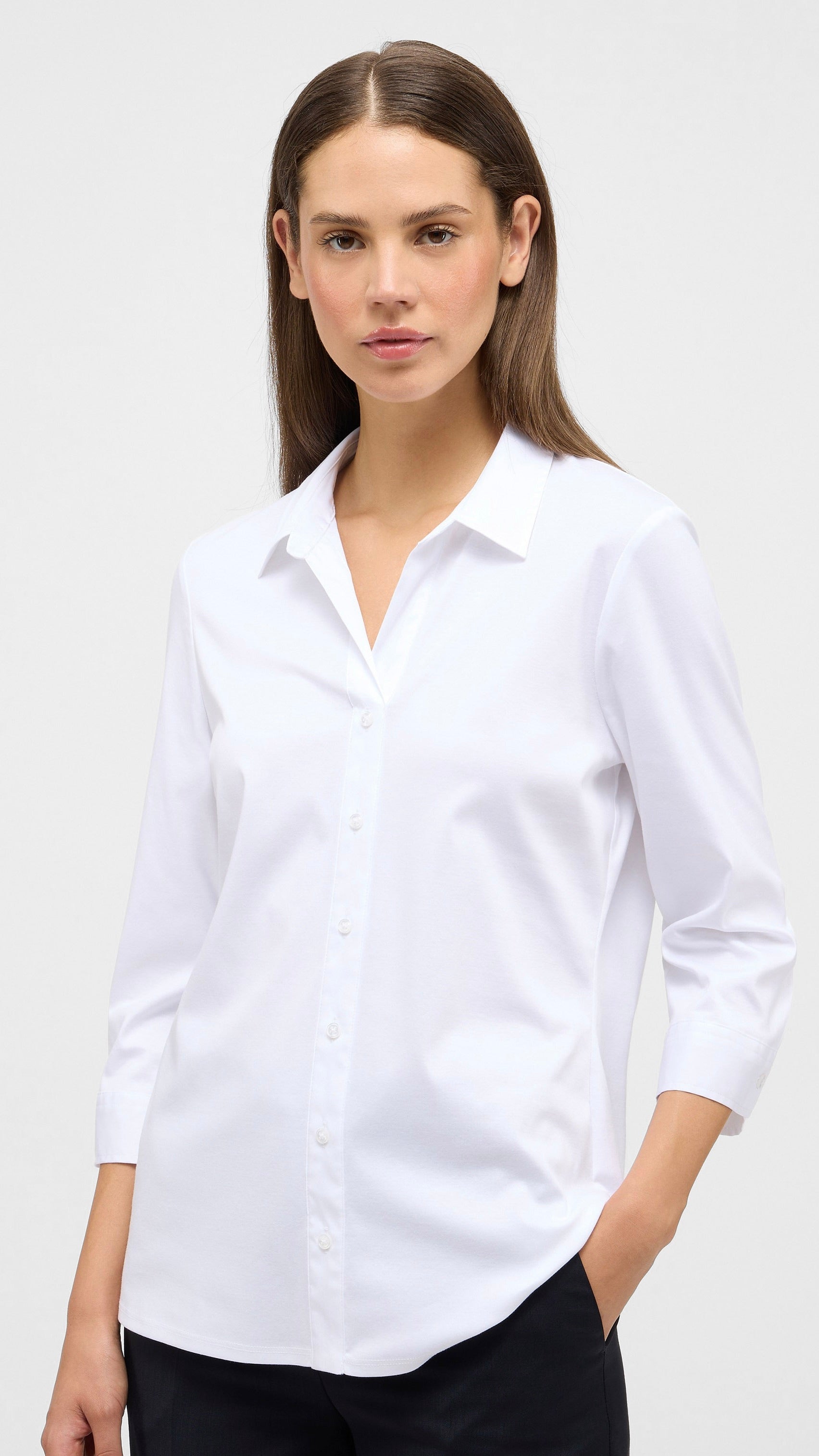CHEMISE TEE-SHIRT BLANC POUR FEMME ETERNA 5158 R553