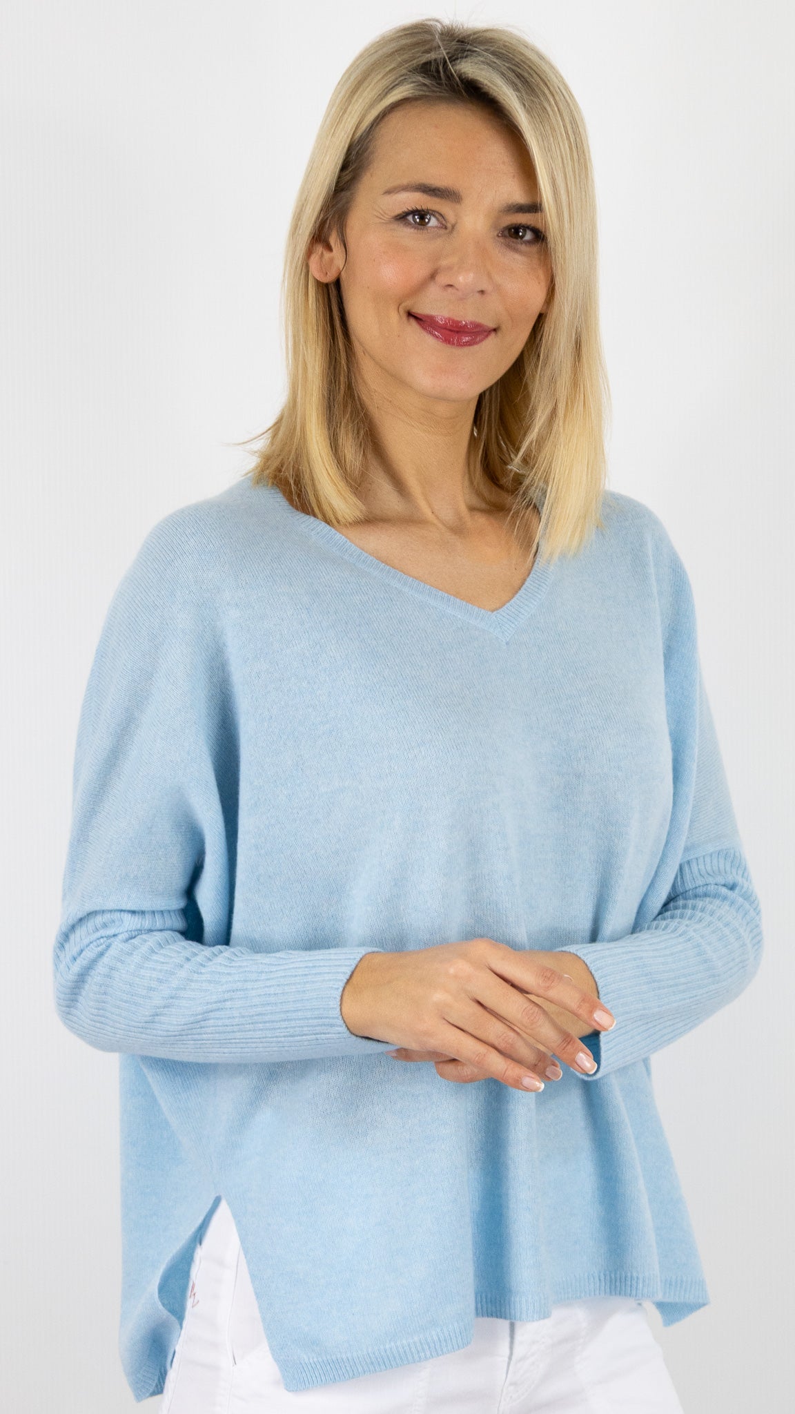 PULL AMPLE COL V  EN CACHEMIRE NOT SHY FAUSTINE#COLOR_MISTRAL/CIEL