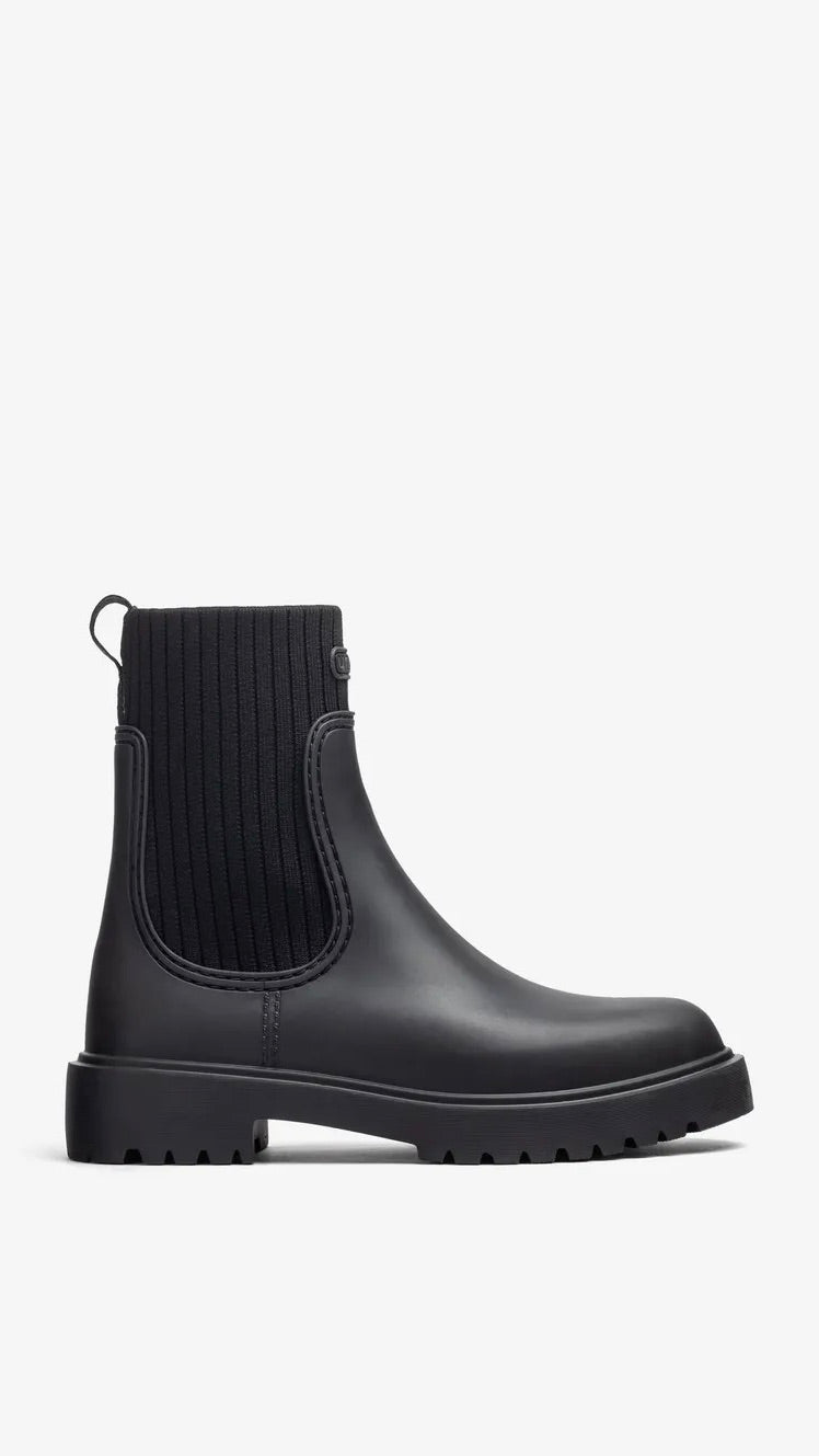 BOOTS EN CAOUTCHOUC NOIR UNISA FAYNAR_F25_RIB