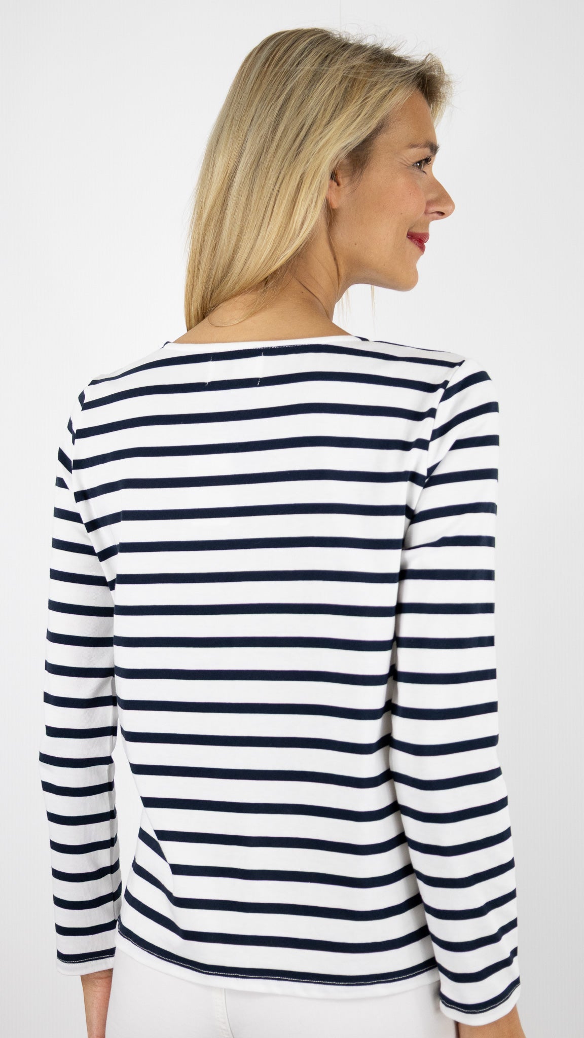 TEE-SHIRT MARINIERE EN COTON COL ROND DES PETITS HAUTS FILIPETTE#COLOR_ECRU MARINE