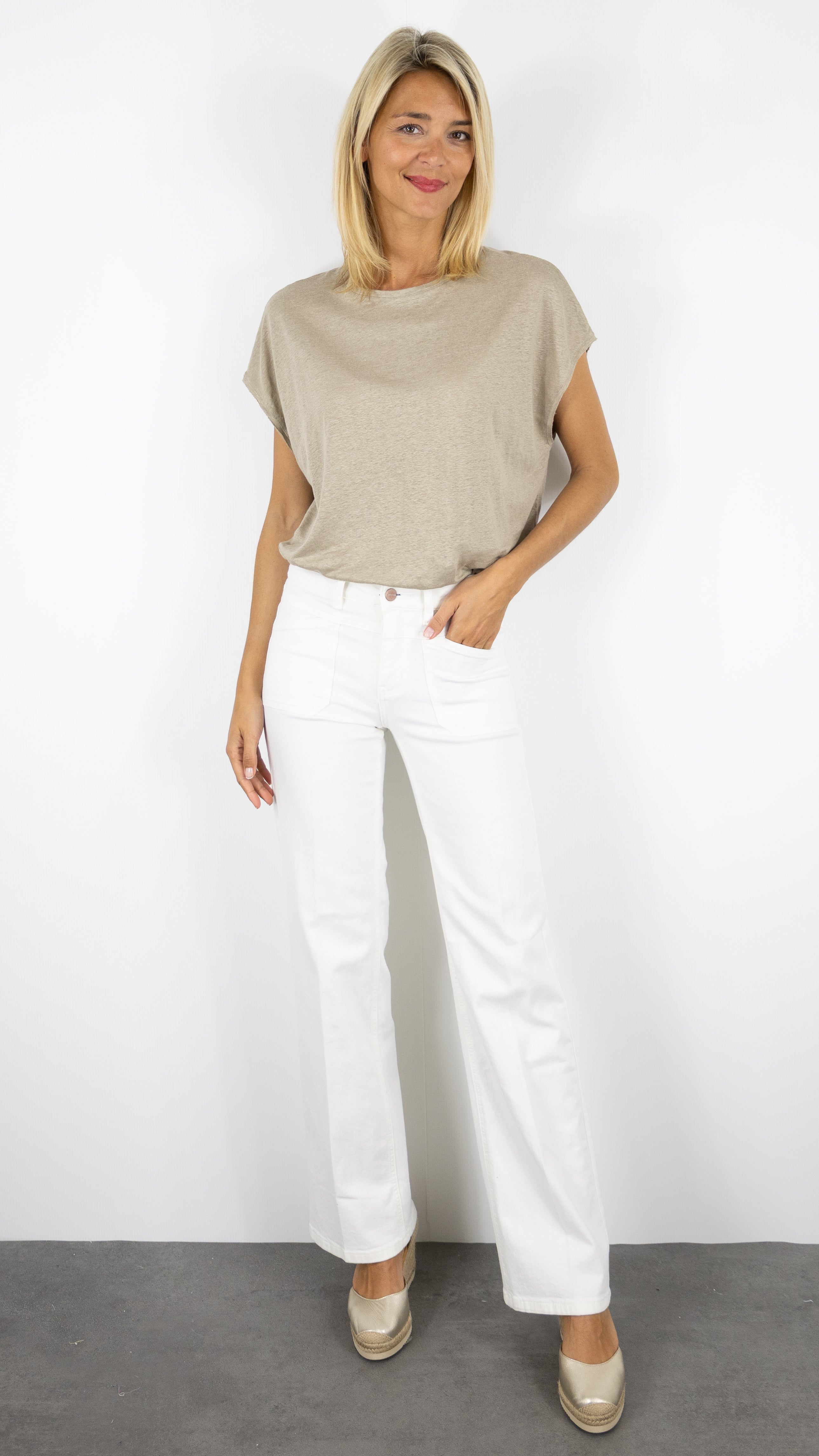 TEE-SHIRT COL ROND AMPLE EN LIN MAJESTIC FILATURES FTS966/M011#COLOR_677/SABLE BEIGE