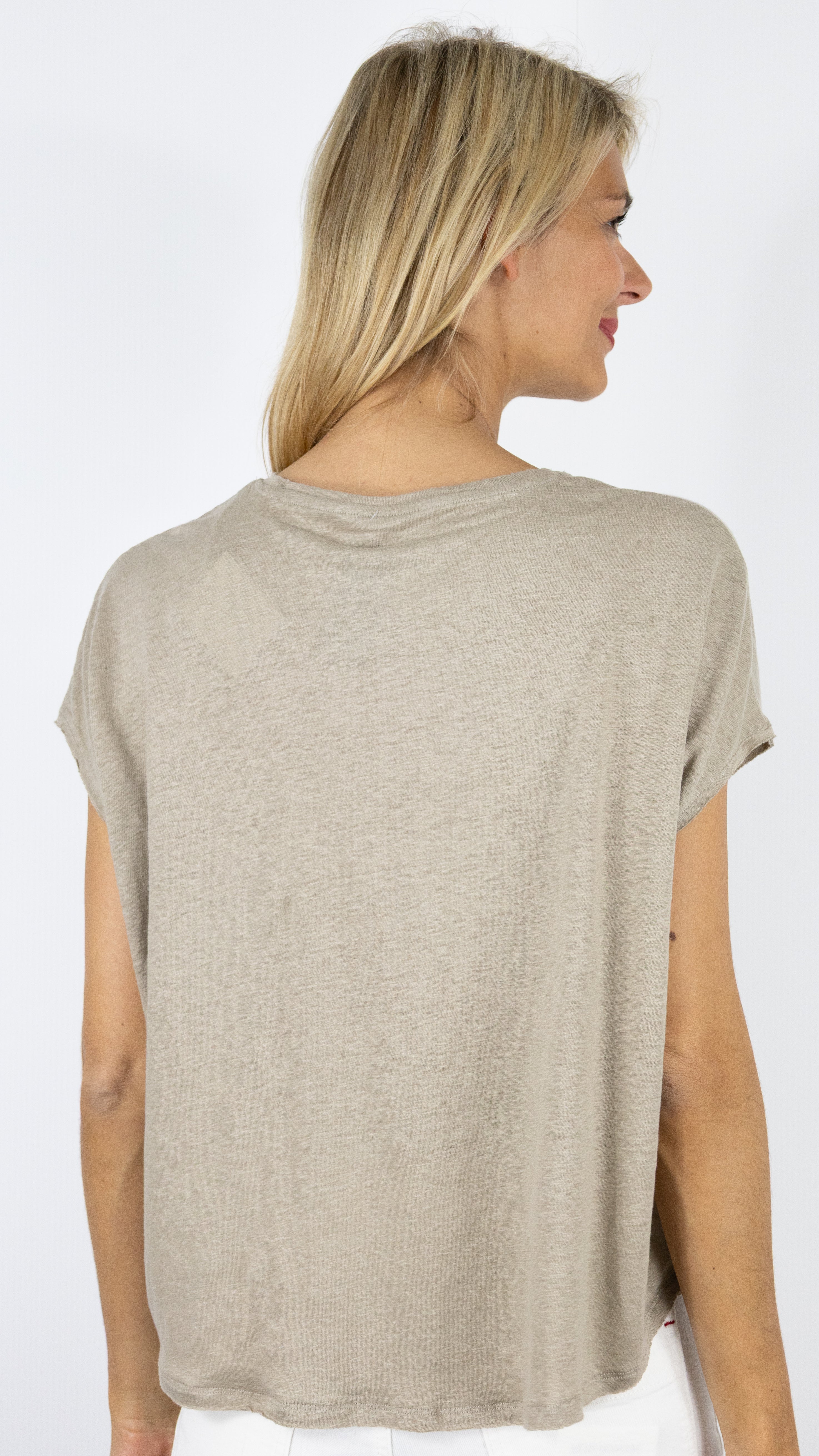 TEE-SHIRT COL ROND AMPLE EN LIN MAJESTIC FILATURES FTS966/M011#COLOR_677/SABLE BEIGE