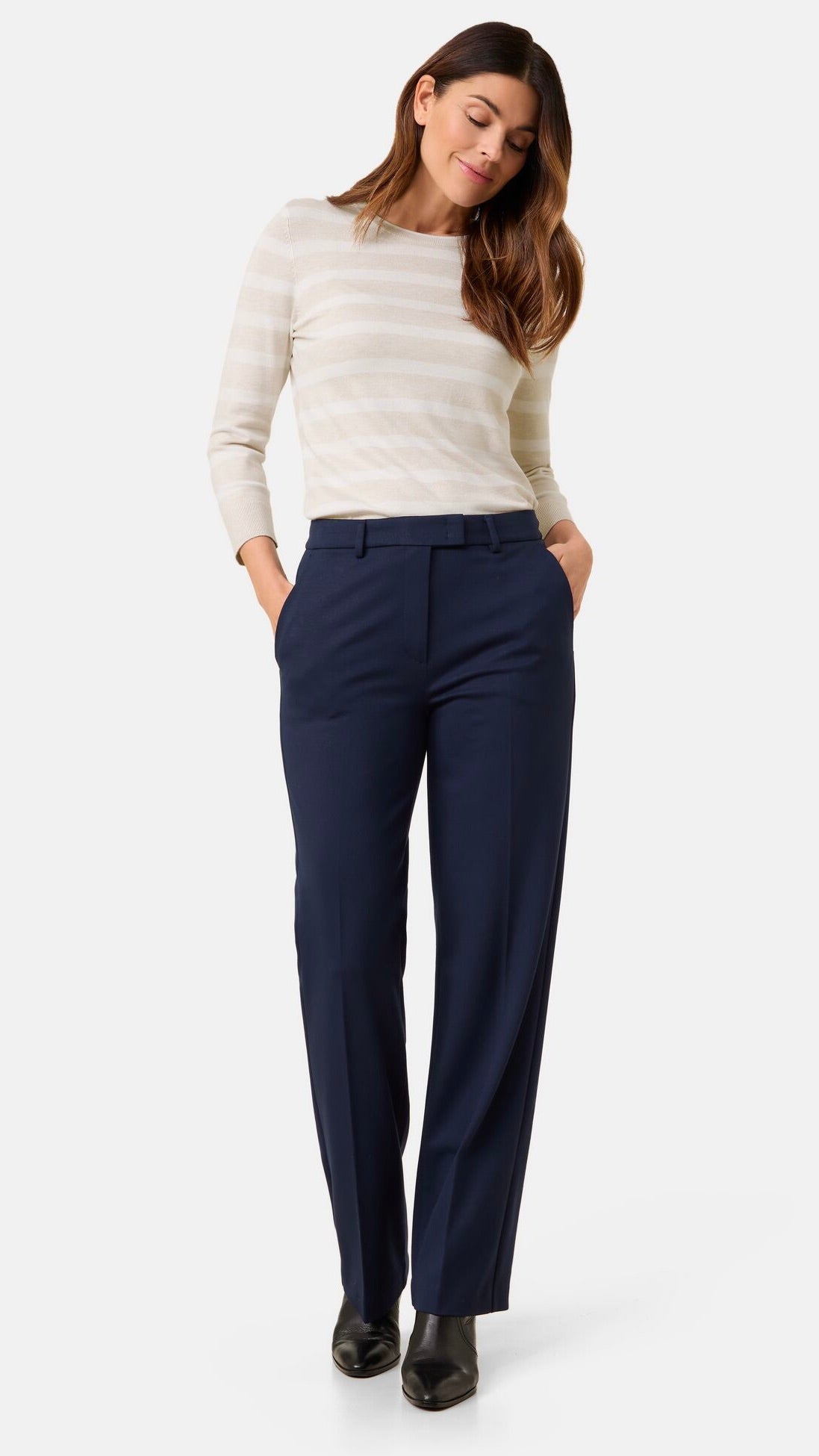 PANTALON LARGE EN JERSEY MARINE GERRY WEBER 925058/31218 