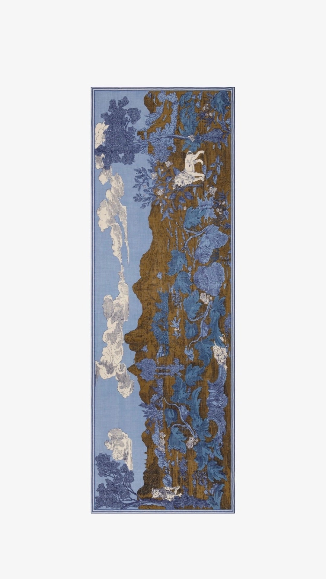 ECHARPE EN LAINE IMPRIMEE POUR FEMME INOUI EDITIONS HISTOIRE#COLOR_BLEU
