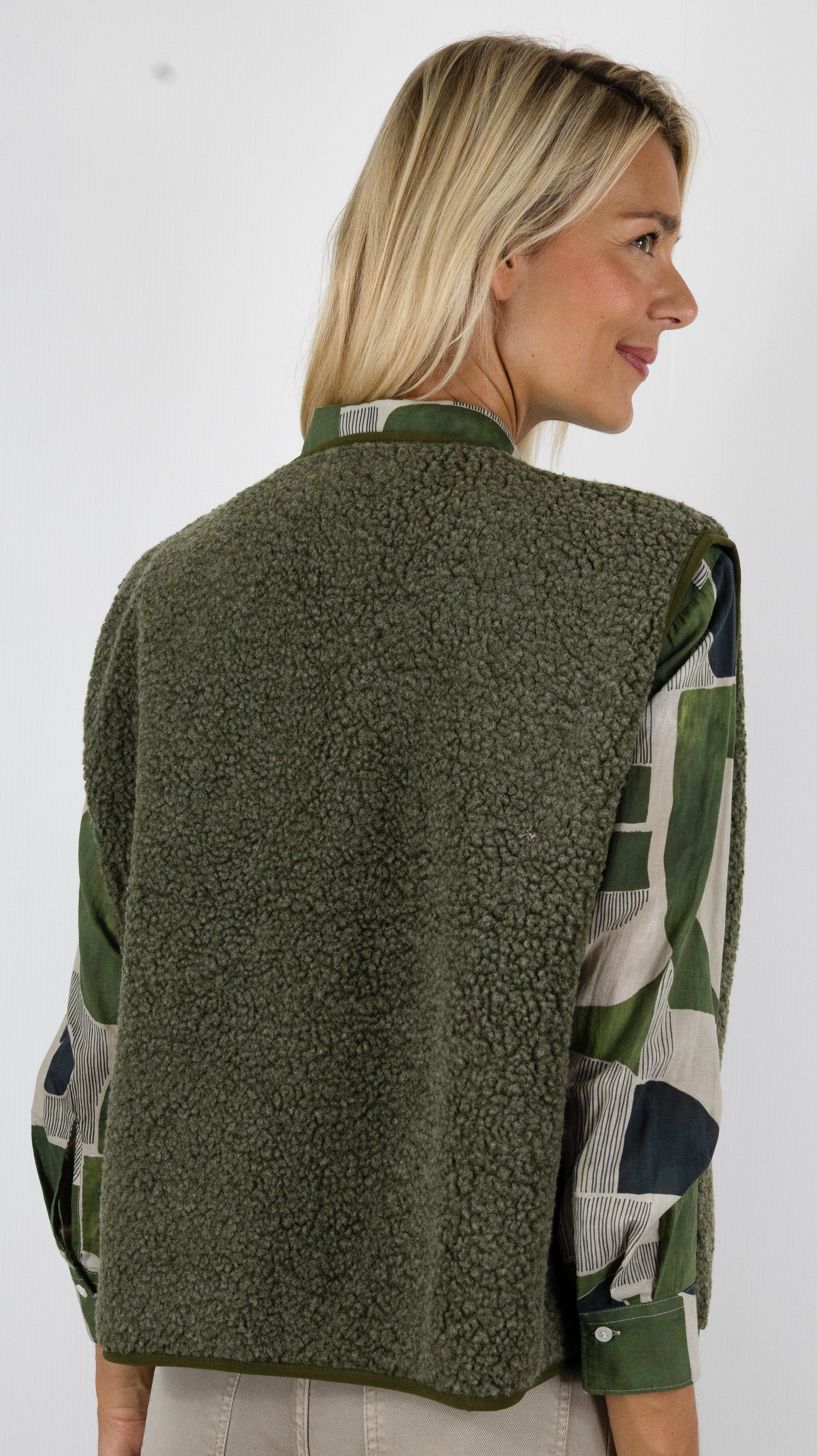 GILET MOUTON SANS MANCHES POUR FEMME AMERICAN VINTAGE HOKTOWN#COLOR_VARAN CHINE