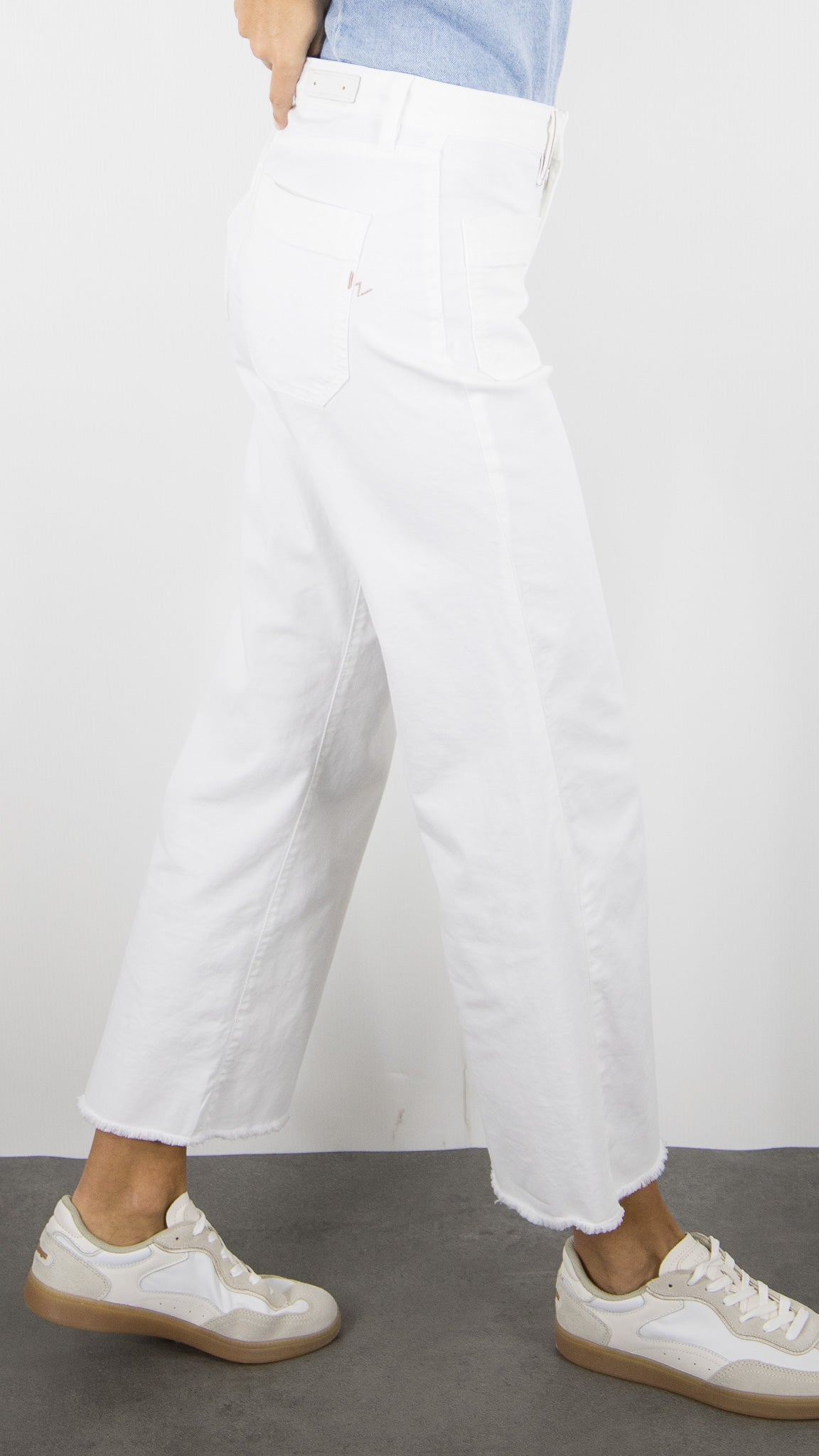 PANTALON 7/8 LARGE POUR FEMME ISLOW HOPE LIGHT GABARDINE#COLOR_BLANC