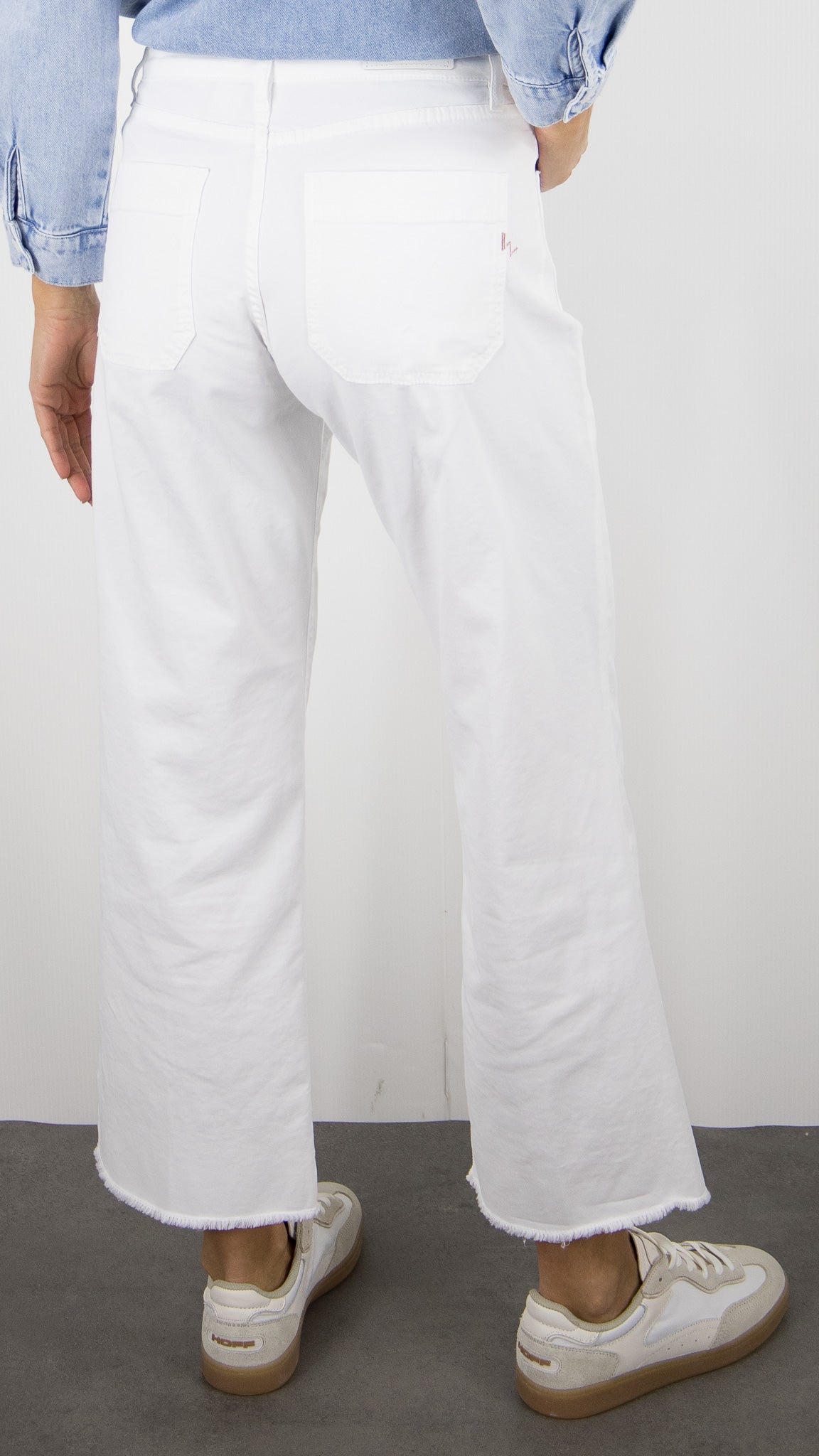 PANTALON 7/8 LARGE POUR FEMME ISLOW HOPE LIGHT GABARDINE#COLOR_BLANC