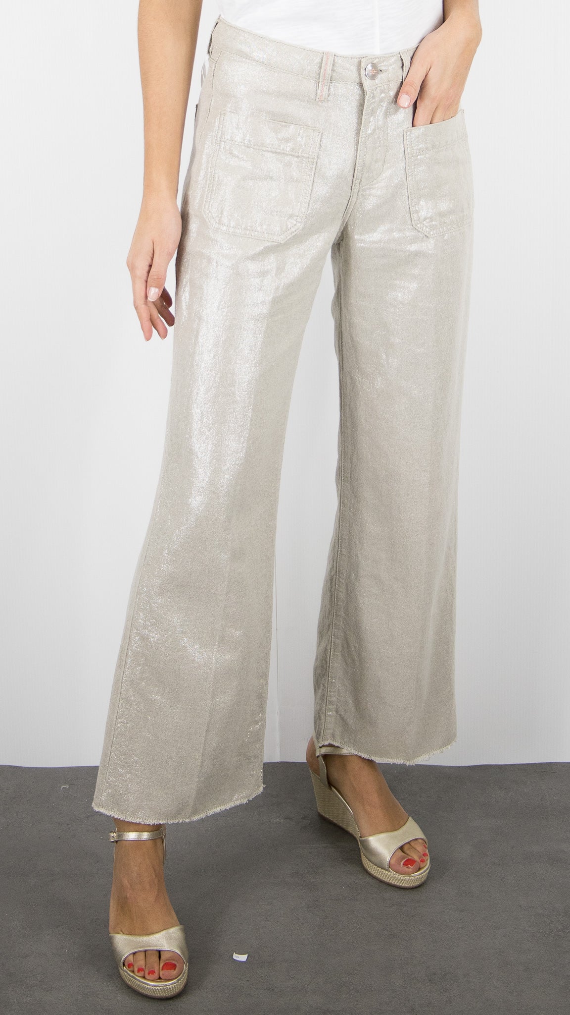 PANTALON 7/8 EN LUREX ISLOW HOPE LUXURY LINEN