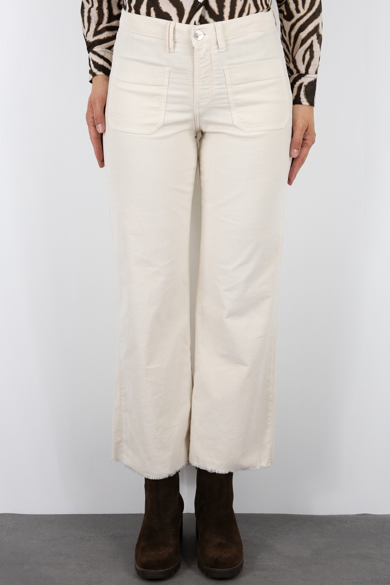 PANTALON DROIT EN VELOURS PALATINE  ISLOW HOPE PALATINE CORD RECALL#COLOR_NACRE/ECRU