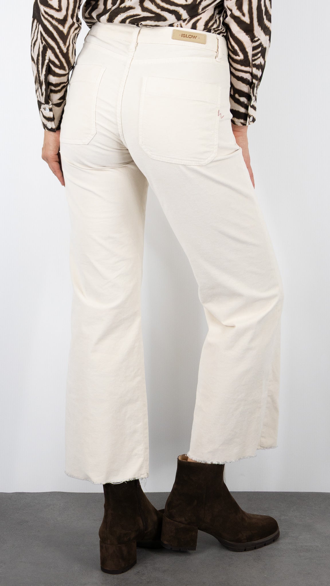 PANTALON DROIT EN VELOURS PALATINE  ISLOW HOPE PALATINE CORD RECALL#COLOR_NACRE/ECRU