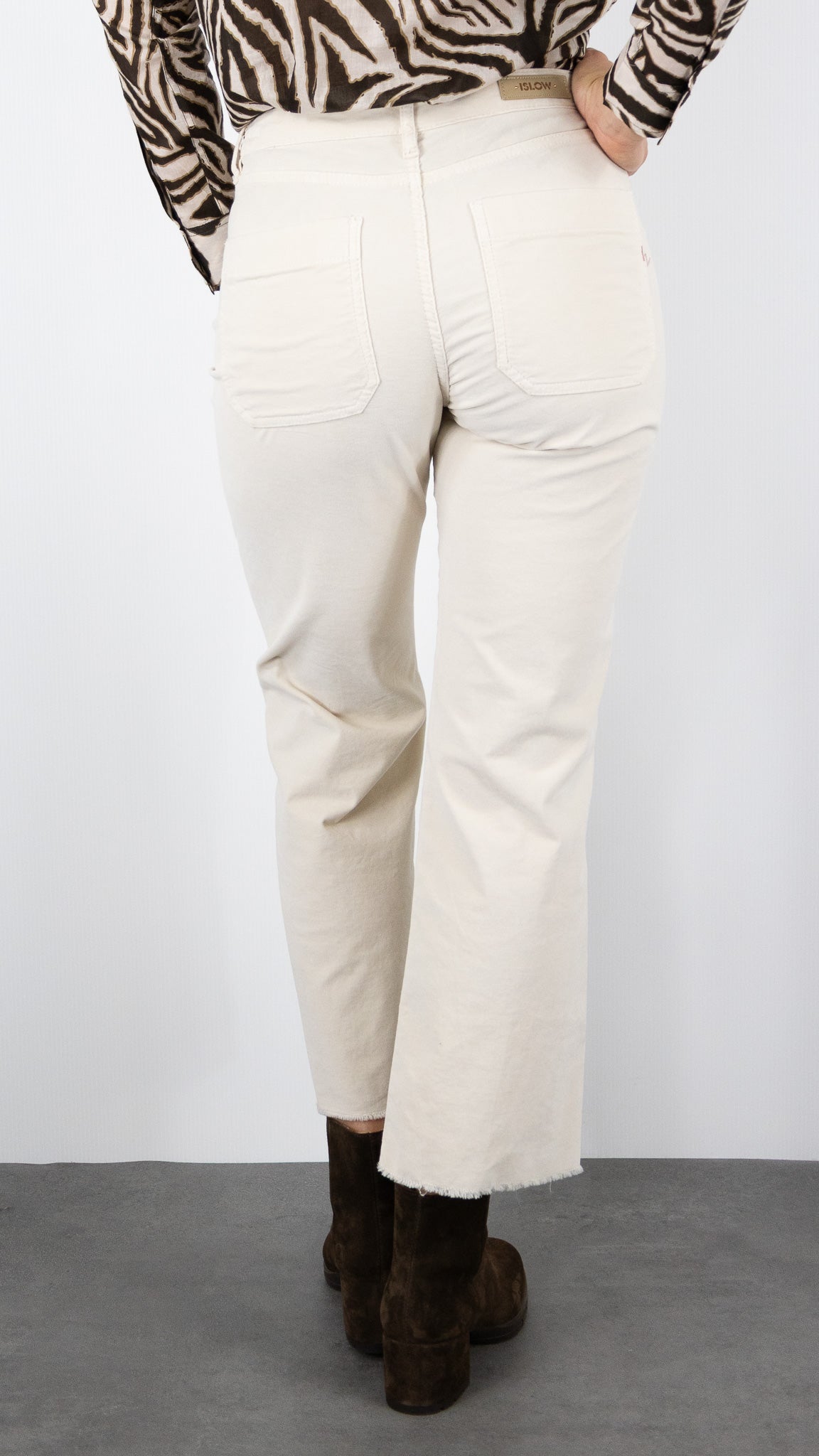 PANTALON DROIT EN VELOURS PALATINE  ISLOW HOPE PALATINE CORD RECALL#COLOR_NACRE/ECRU
