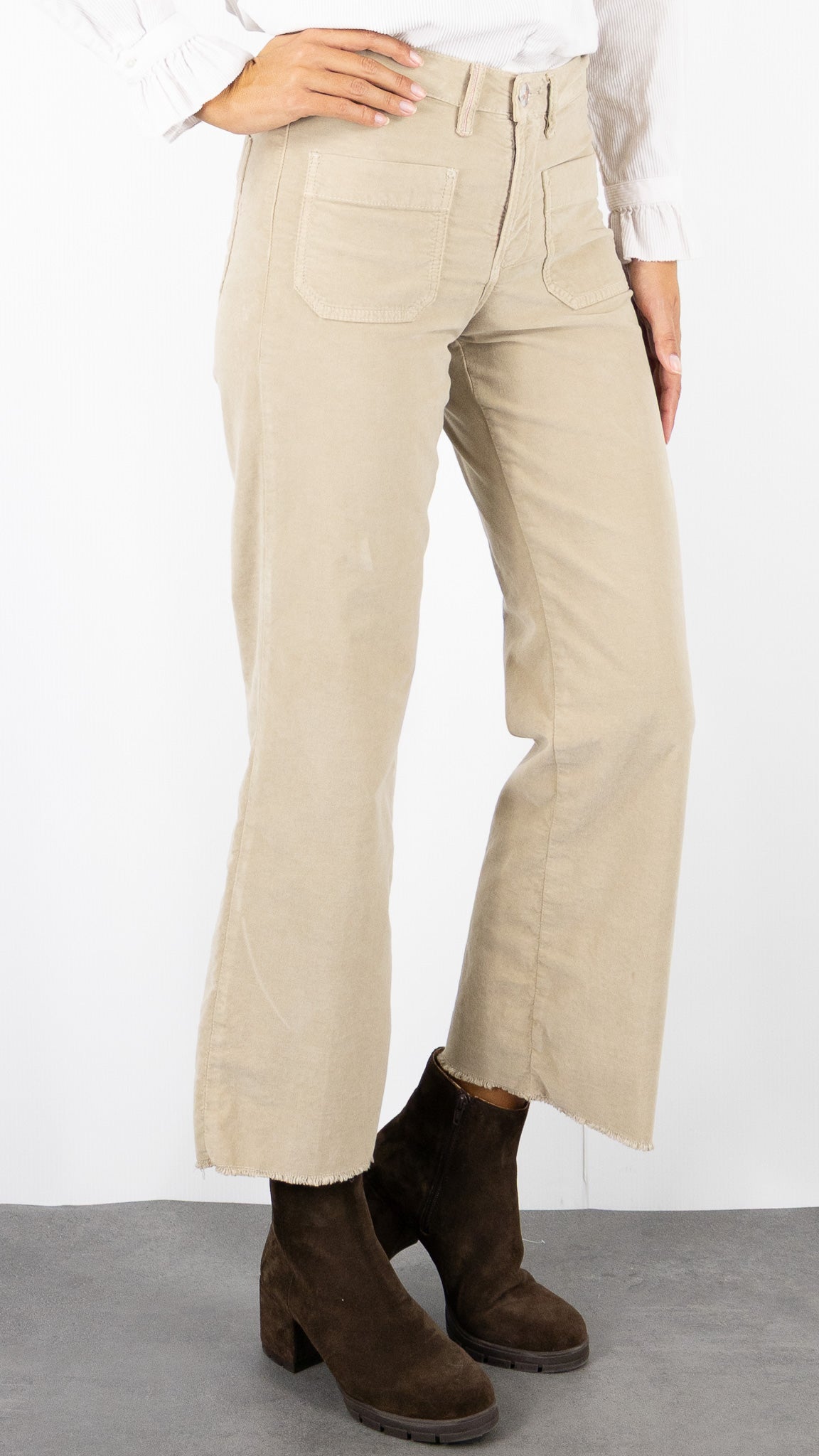 PANTALON DROIT EN VELOURS PALATINE  ISLOW HOPE PALATINE CORD RECALL#COLOR_SAHARA/BEIGE