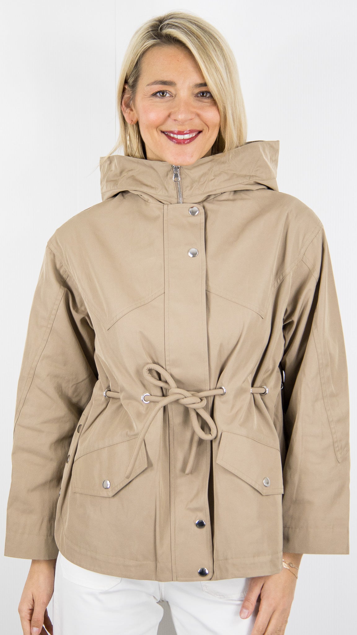 PARKA COURTE A CAPUCHE CAMEL BA&SH ILIO