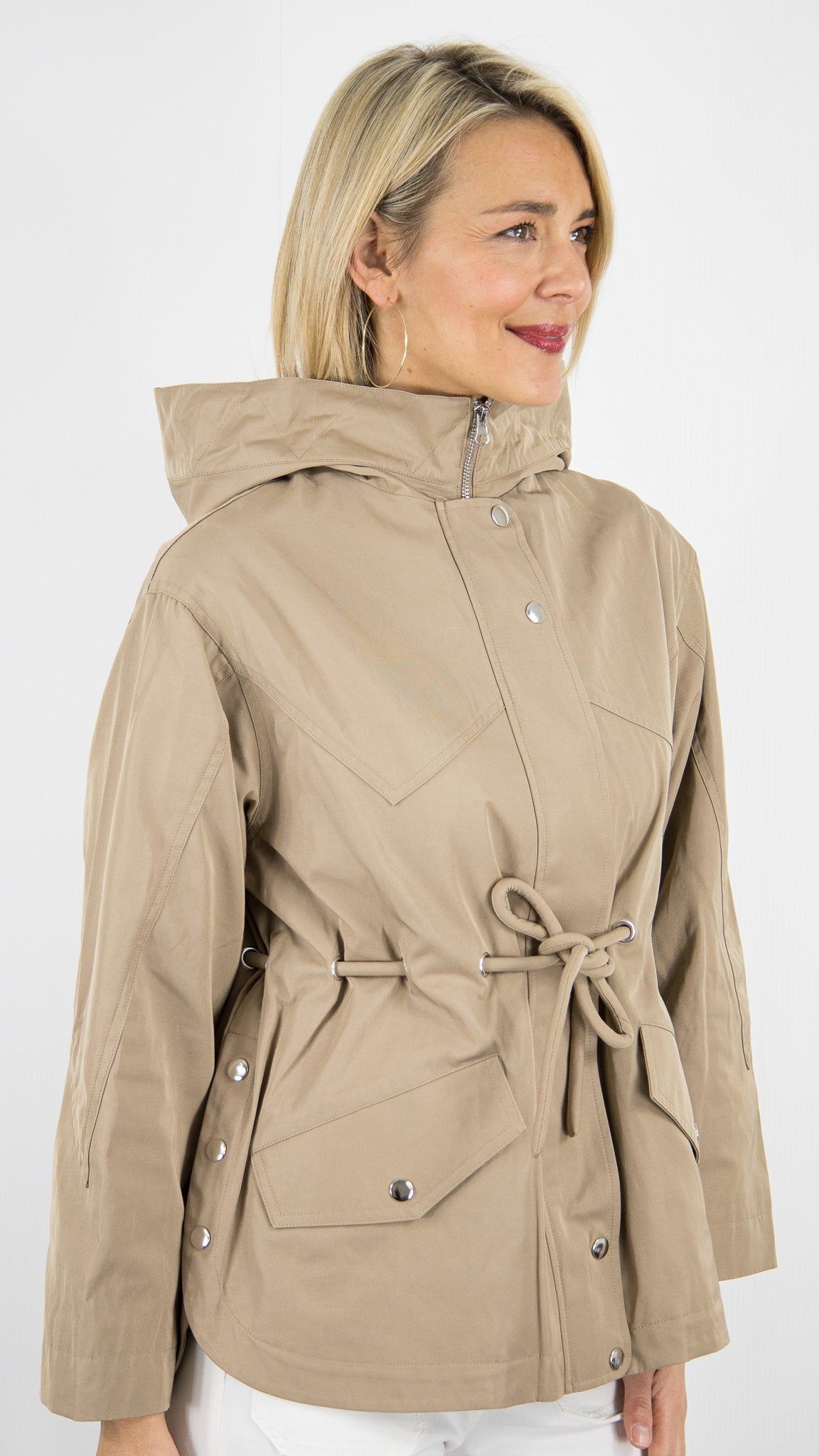 PARKA COURTE A CAPUCHE CAMEL BA&SH ILIO