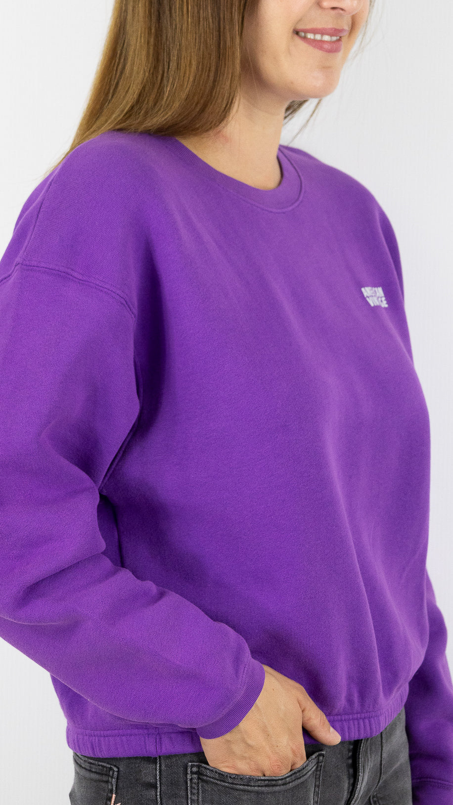 SWEAT EN COTON AMERICAN VINTAGE IZUBIRD#COLOR_COSMOS/VIOLET