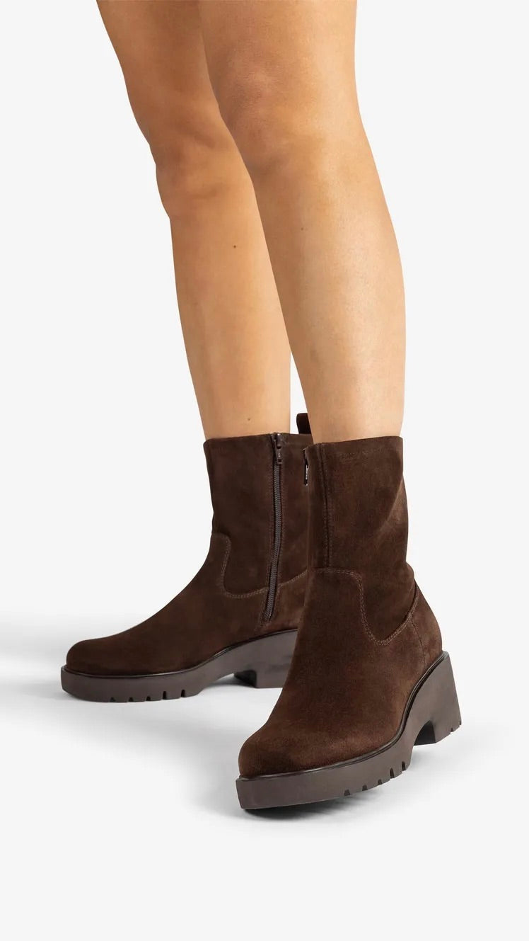 BOOTS A TALONS EN DAIM MARRON UNISA JAVITO_BS 