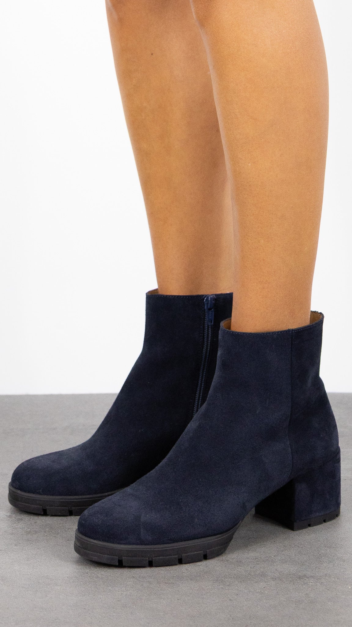 BOOTS A TALONS EN DAIM UNISA JAYDI_F25_BS#COLOR_NAVY