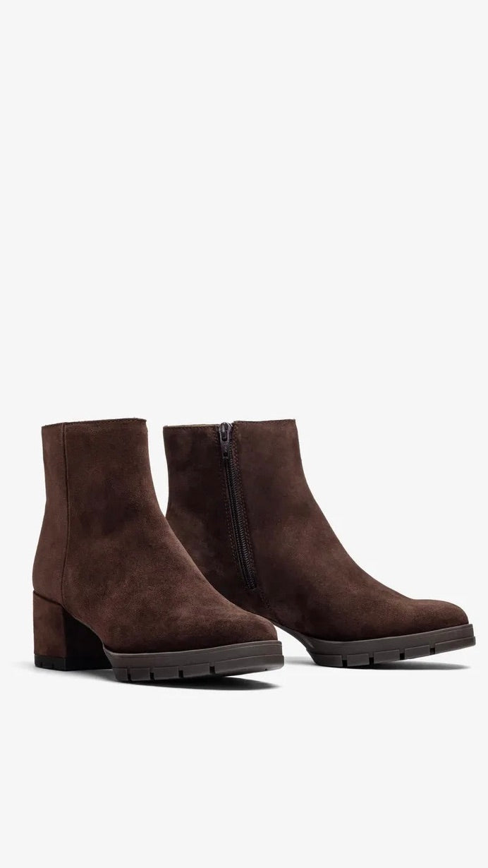 BOOTS A TALONS EN DAIM UNISA JAYDI_F25_BS#COLOR_BROWN