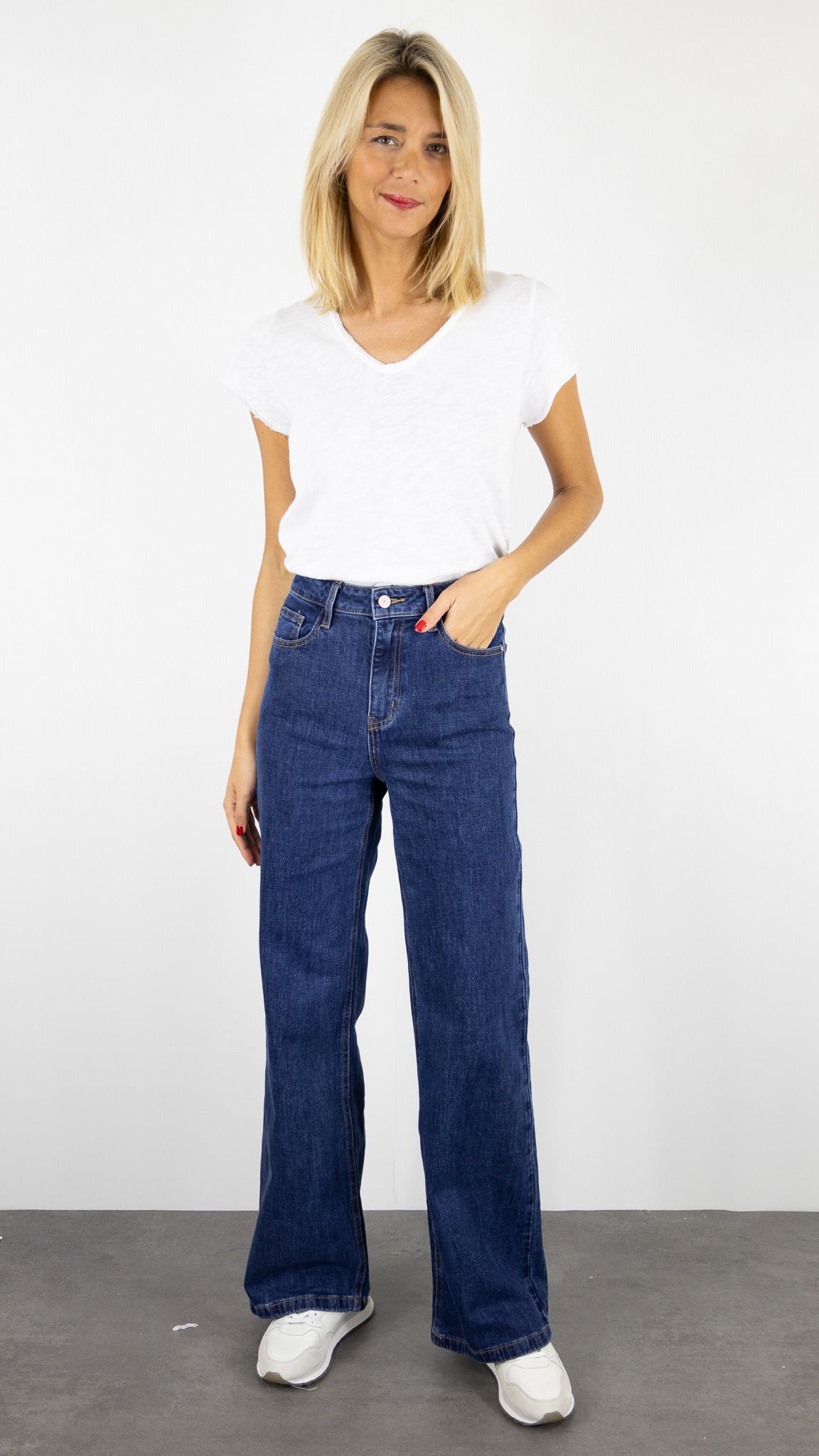 JEANS WIDE LEG LARGE TAILLE HAUTE DENIM ORAIJE GABRIEL