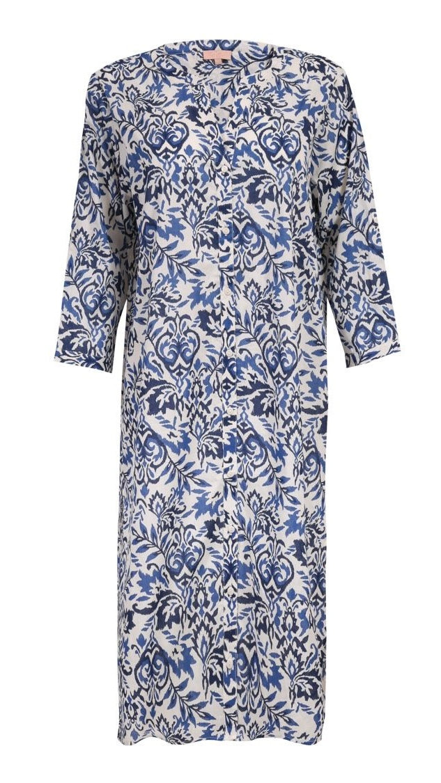 ROBE DROITE IMPRIMEE EN COTON GOA JESSE#COLOR_NAVY