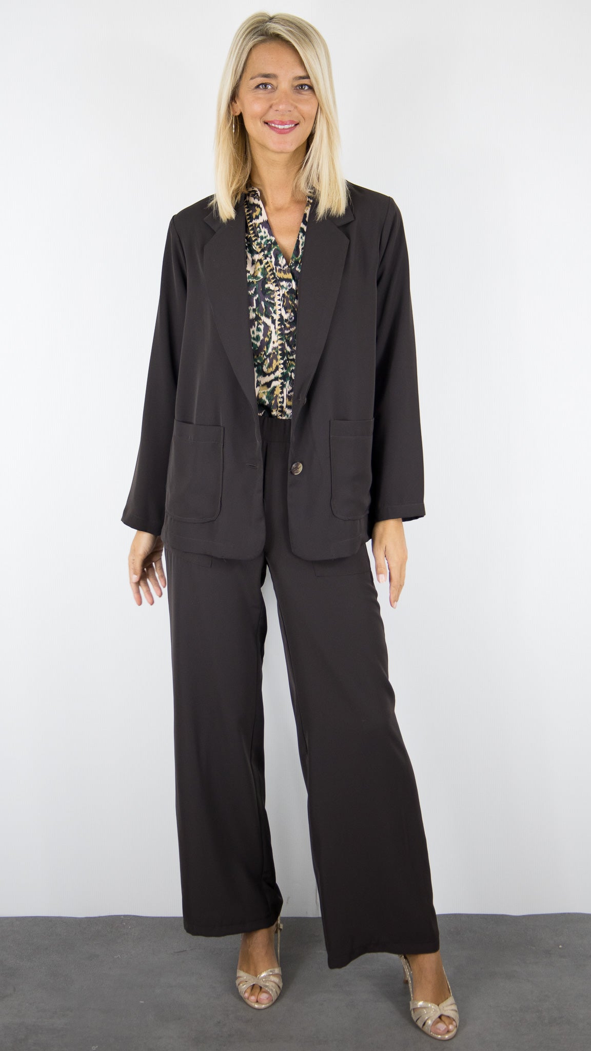 VESTE TAILLEUR FLUIDE CHOCO FEMME EMA BLUE'S JOHN/KELLY 