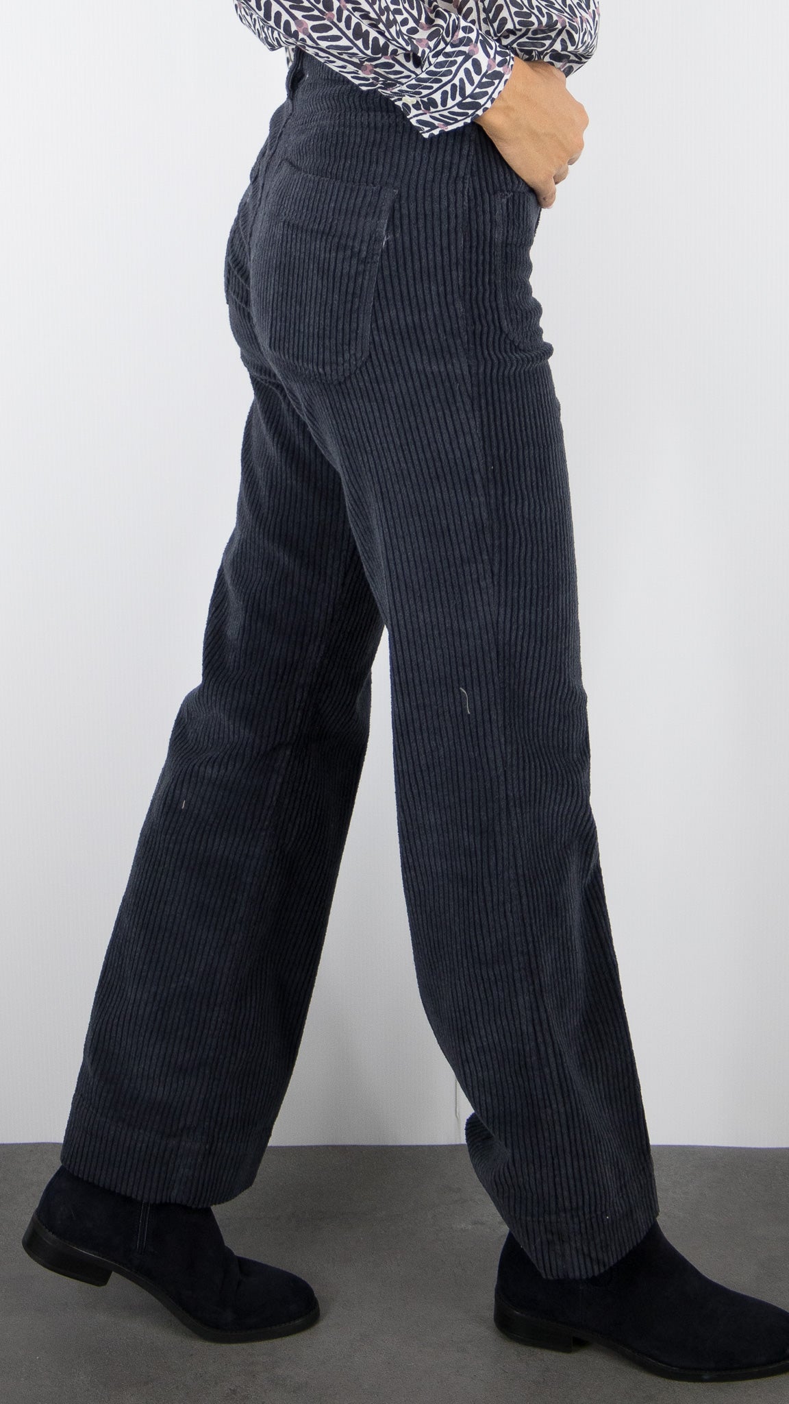 JEANS LONG EN VELOURS COTELE FEMME DENIM STUDIO JOSH CABLE CORD#COLOR_ASH/ANTRA