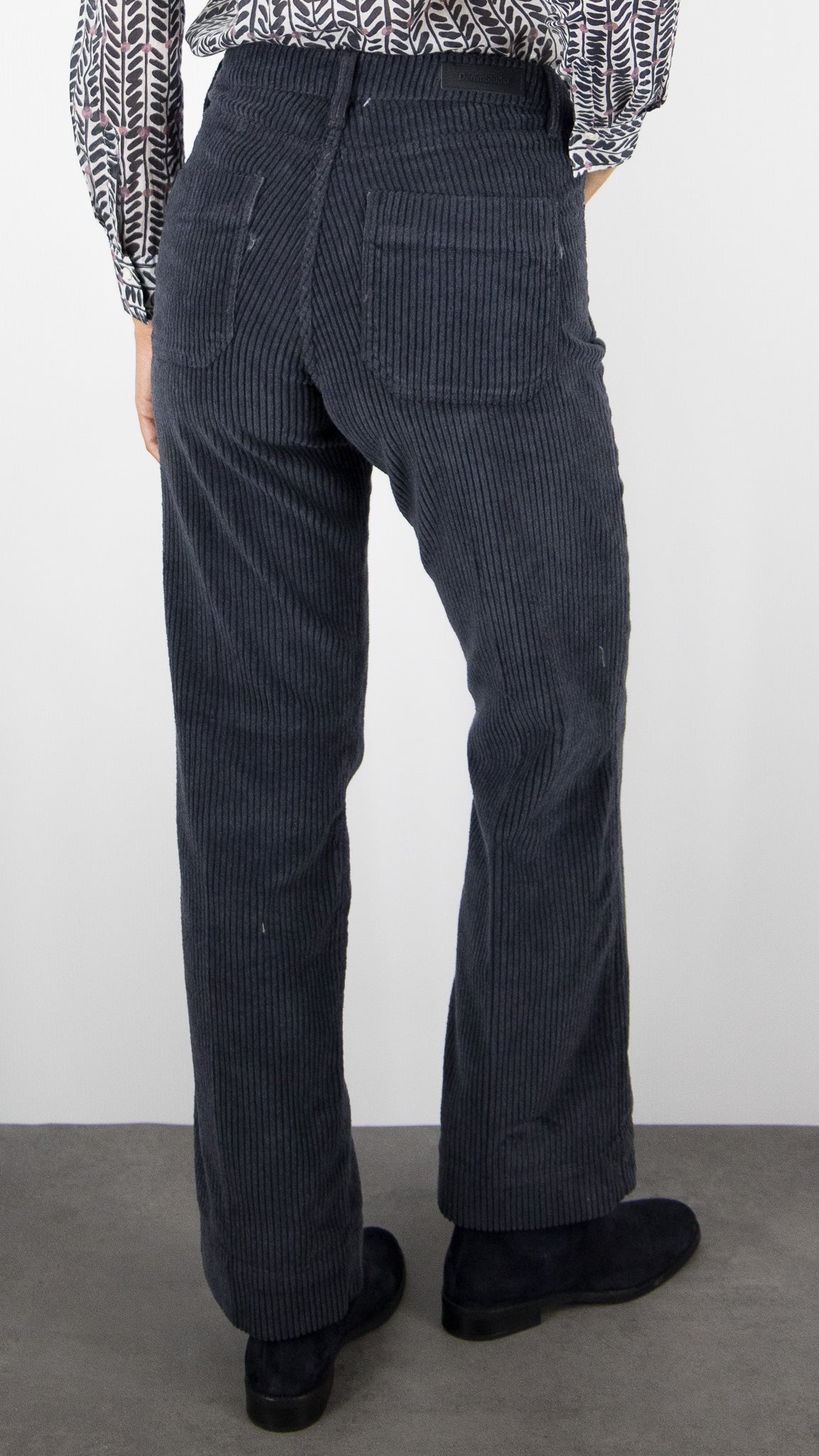 JEANS LONG EN VELOURS COTELE FEMME DENIM STUDIO JOSH CABLE CORD#COLOR_ASH/ANTRA