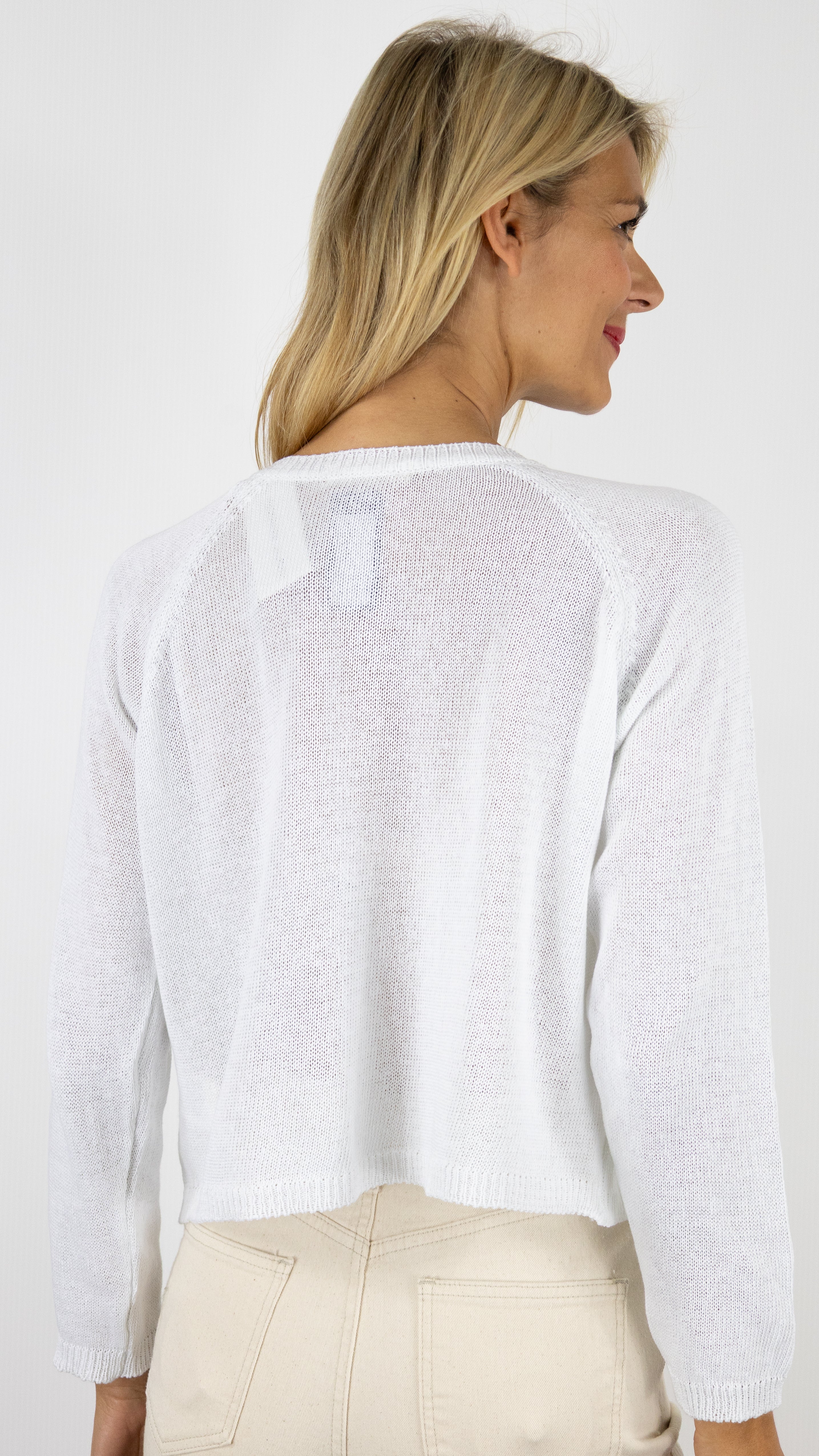 CARDIGAN FIN ALEXANDRE LAURENT K8249#COLOR_BLANC