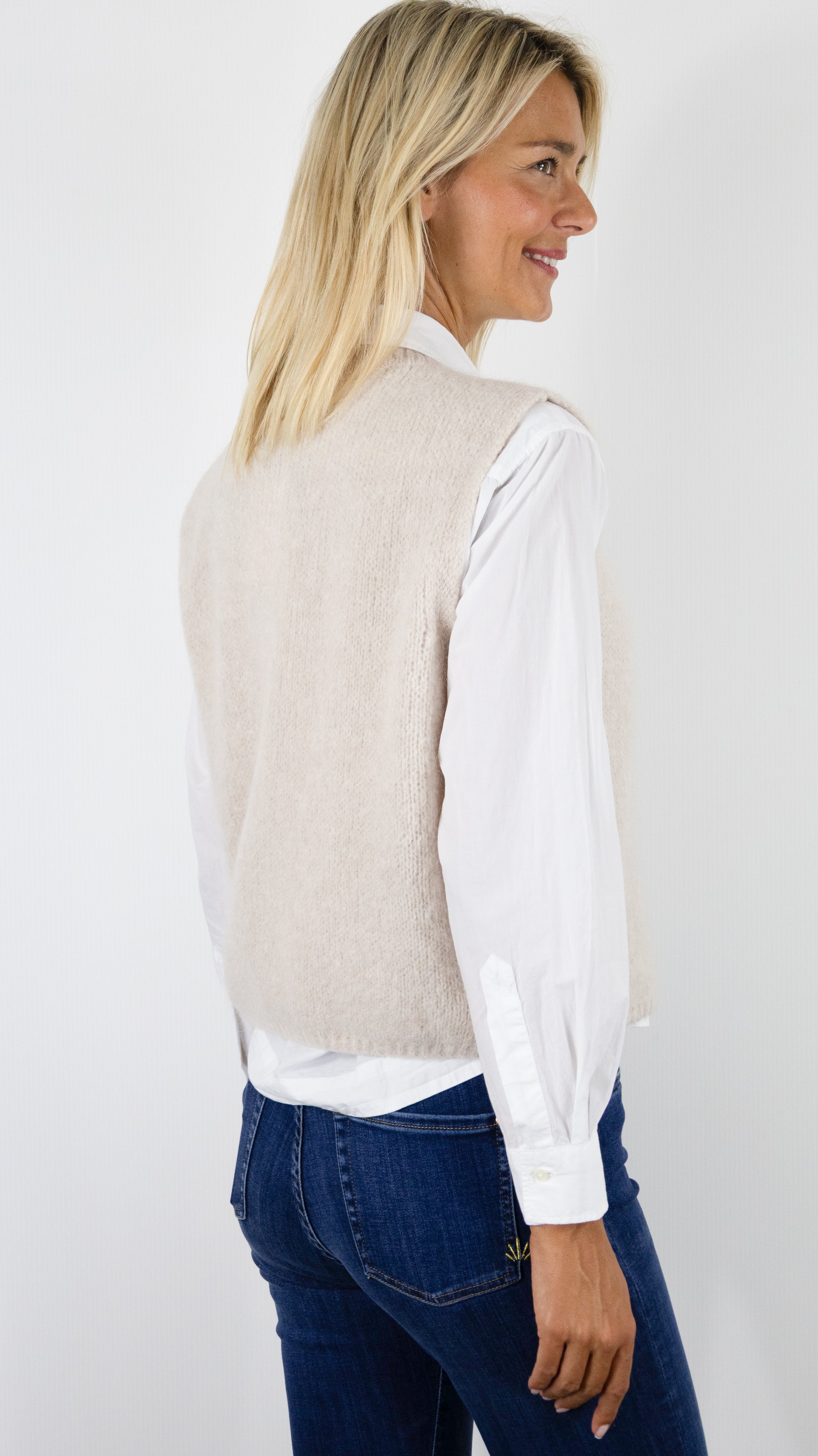 GILET SANS MANCHES EN KID MOHAIR POUR FEMME NAIS KM25069#COLOR_BEIGE