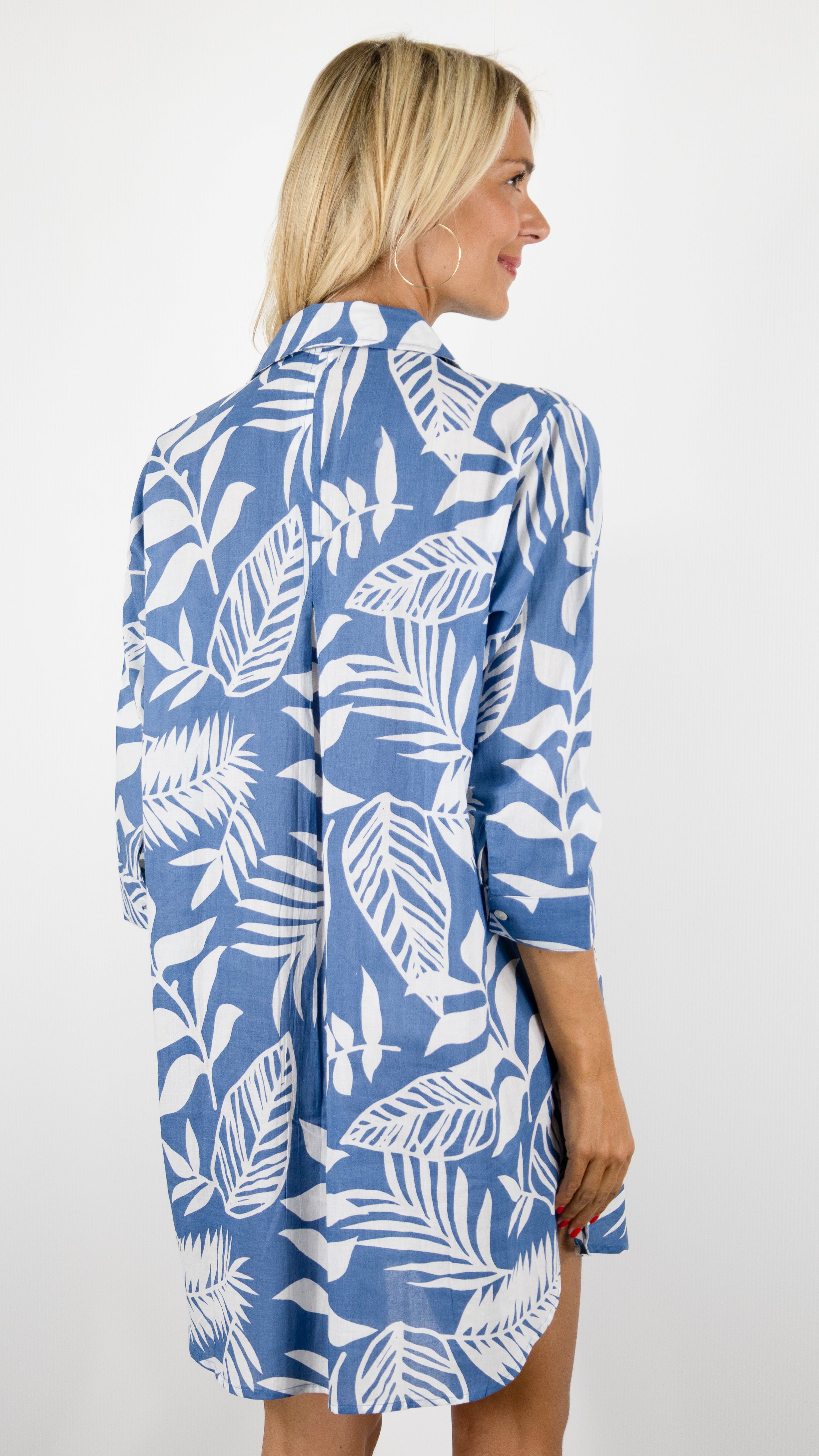 ROBE TUNIQUE IMPRIMEE EN COTON TERRE ROUGE LA2524#COLOR_6J22/PETROL
