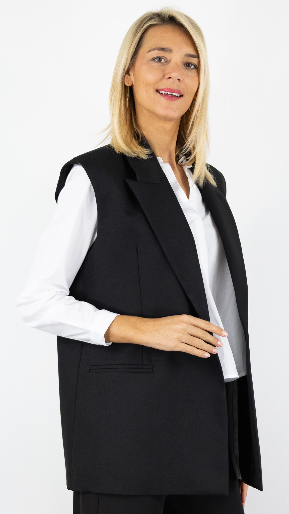 BLAZER SANS MANCHES LC23KIC IMPERIALE NOIR