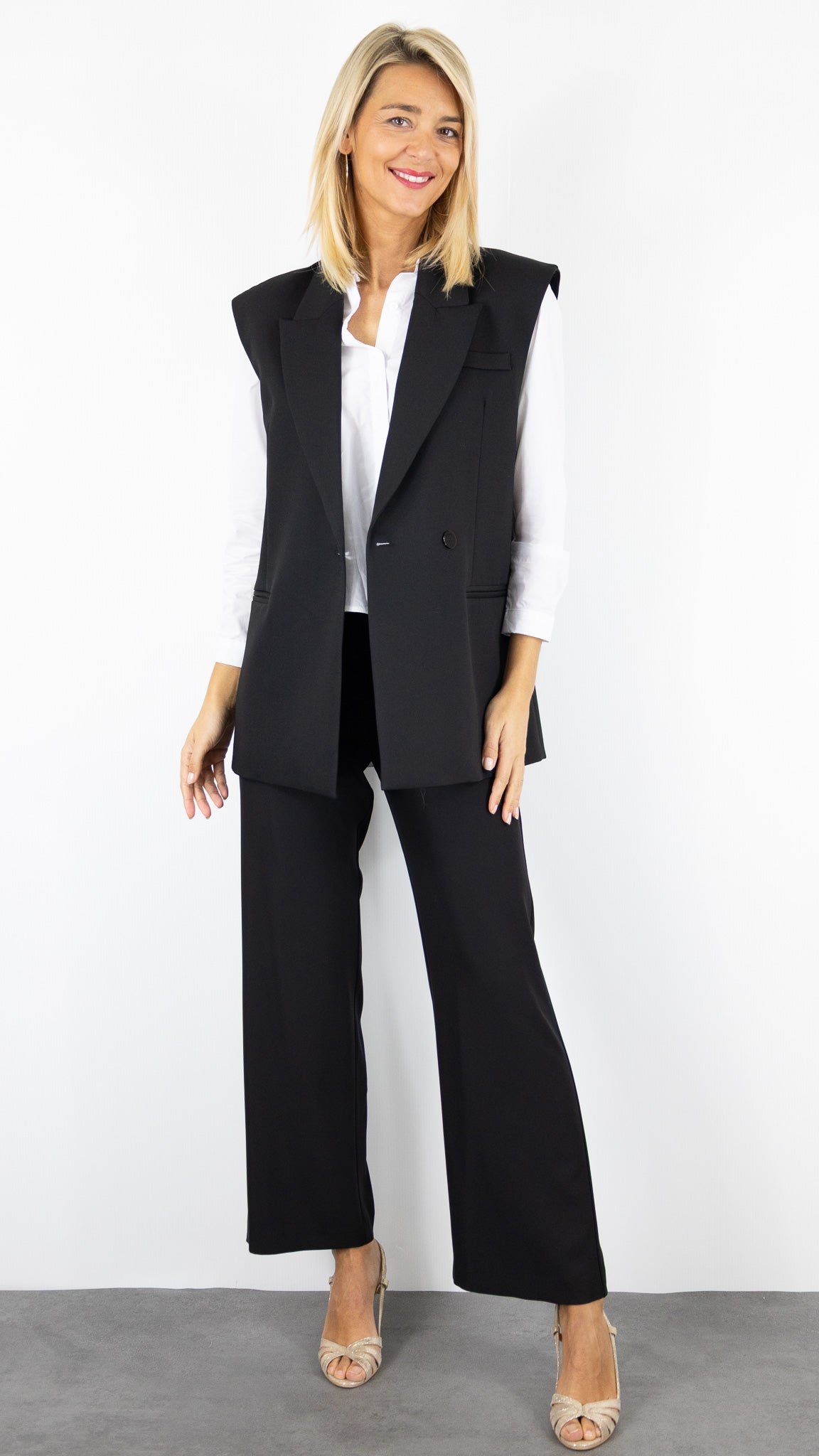 BLAZER SANS MANCHES LC23KIC IMPERIALE NOIR