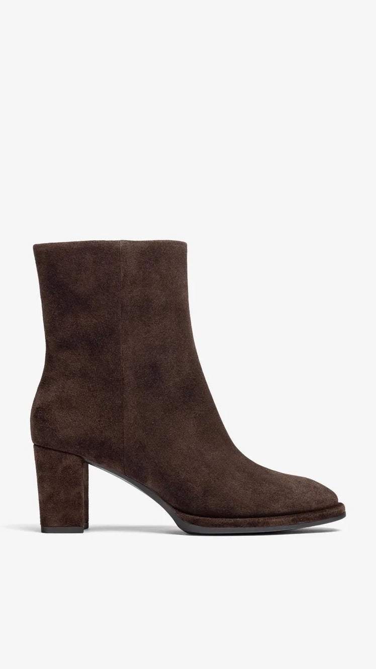 BOOTS A TALONS EN DAIM MARRON UNISA LEBIT_BS
