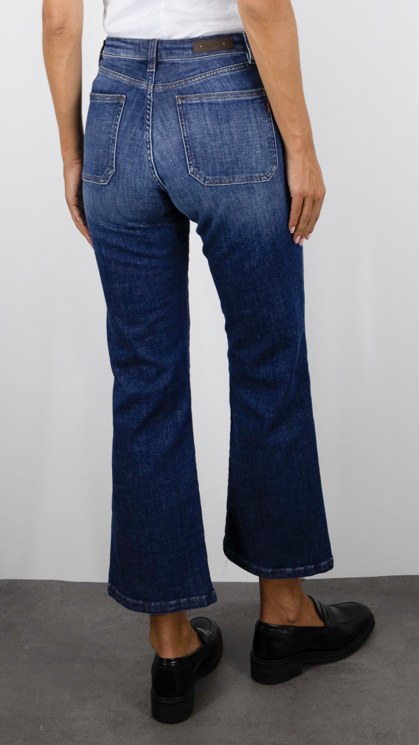 JEANS EVASE 7/8 POUR FEMME VINTAGE WASH  ISLOW LEHA RECYCLED BLUE