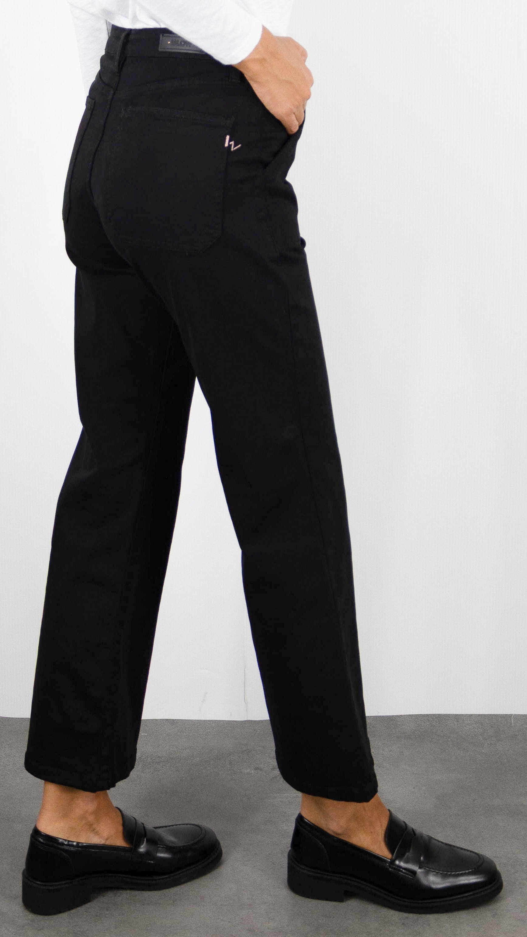PANTALON CARGO 7/8 POUR FEMME ISLOW LEHA DRILL PES#COLOR_NOIR