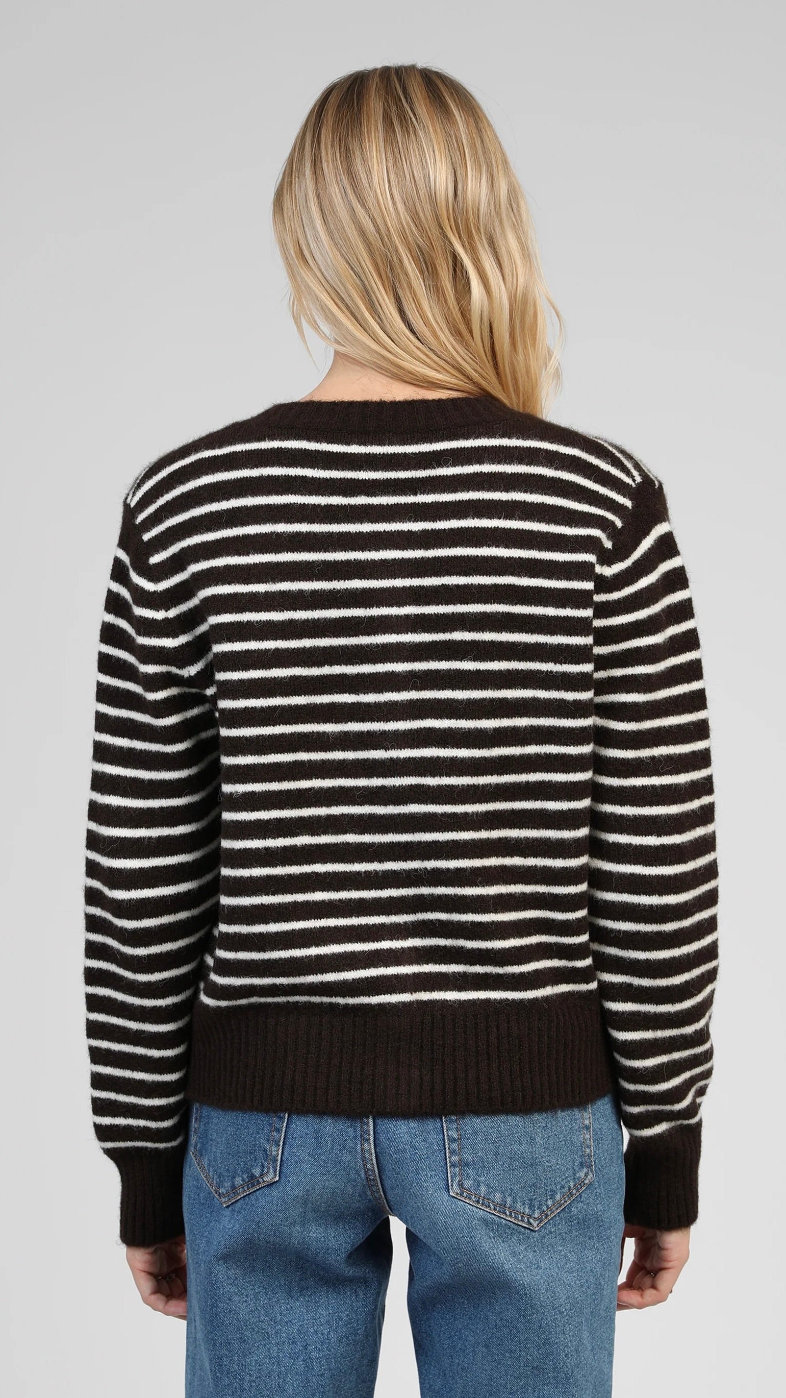 CARDIGAN MARINIIERE FEMME AN'GE LIPSTIK#COLOR_CHOCOLAT